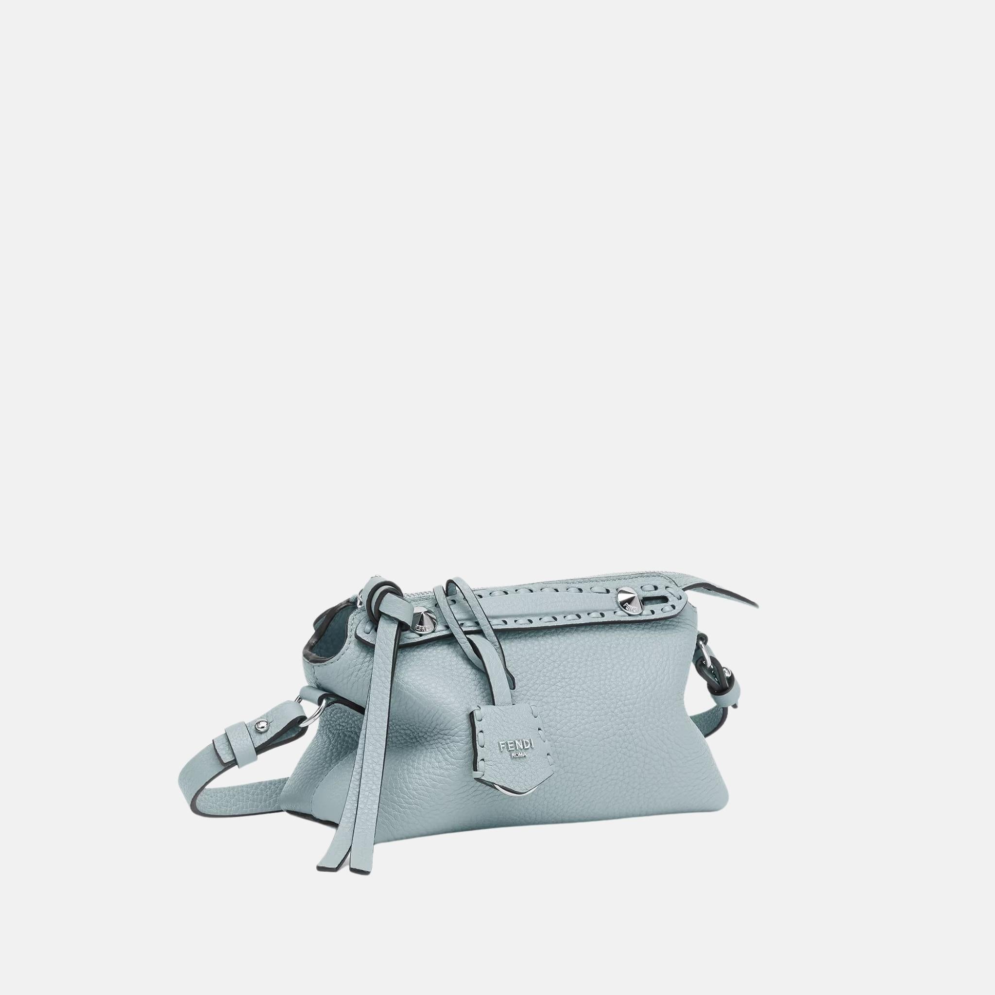 Fendi By The Way Selleria Mini Bag, Light Blue, Side