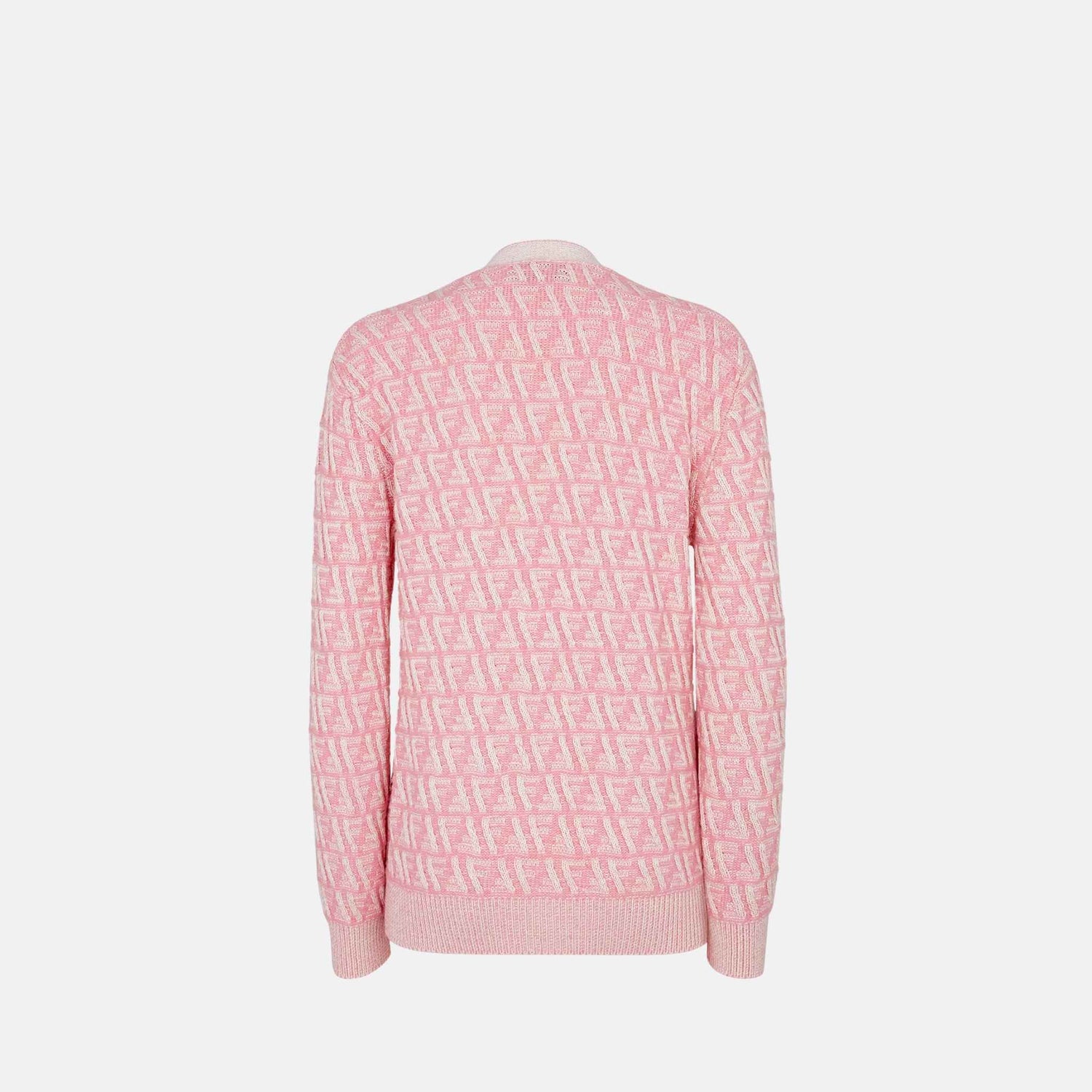 Fendi Cardigan In Lunar New Year Pink Cashmere And Wool, Back