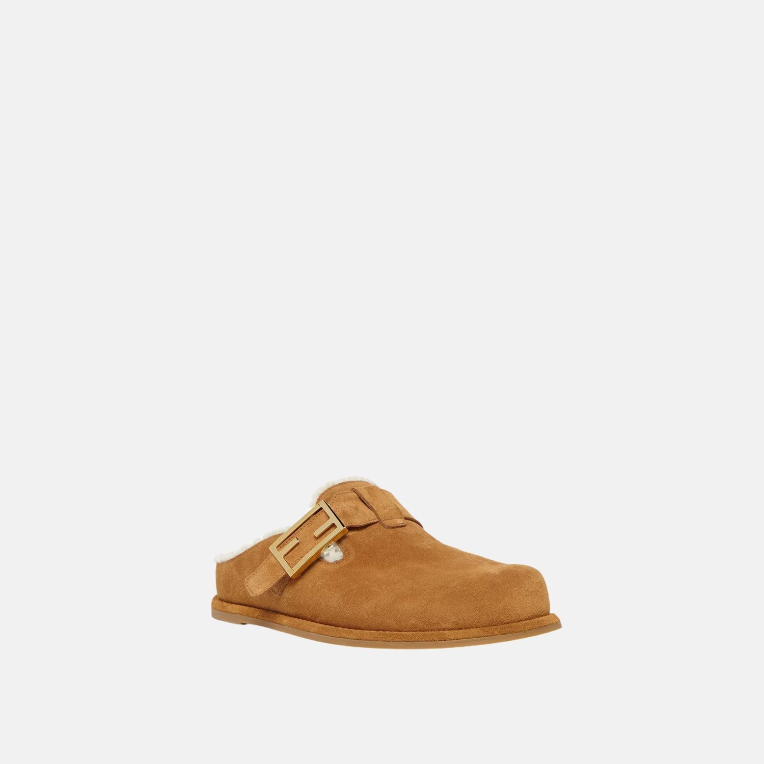 Fendi Feel Suede Sabots, Front
