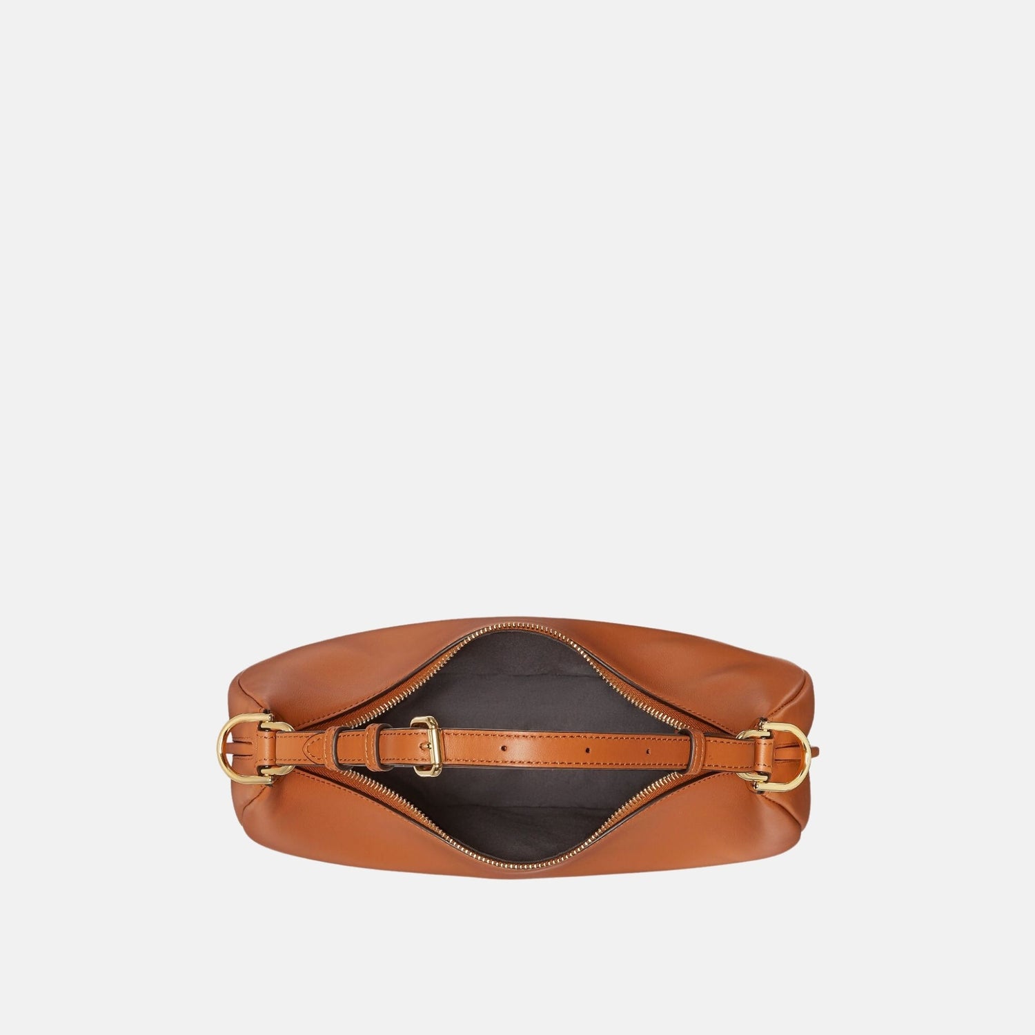 Fendi Fendigraphy Small Bag In Leather, Brown, Inside