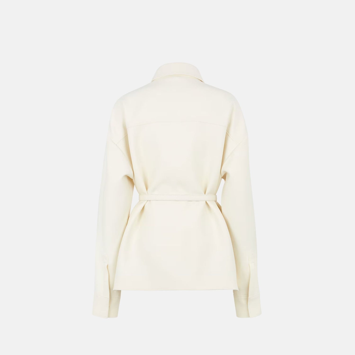 Fendi Jacket In Wool And Silk Go To, WHite, Back