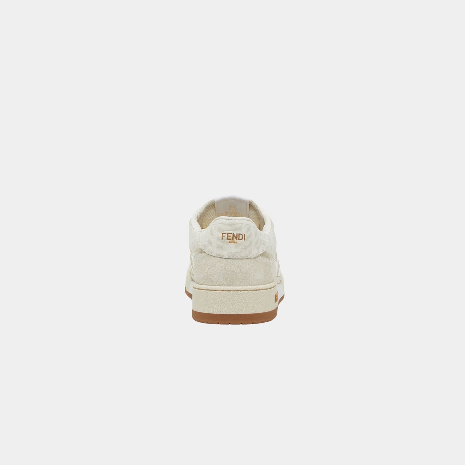 Fendi Match Canvas Low-Tops Suede, White, Back