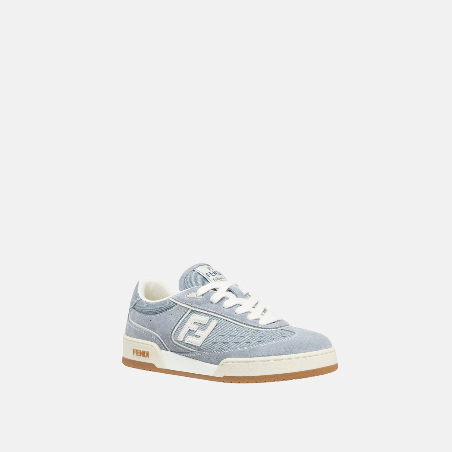 Match Low Tops In Denim Fabric And Suede, Front
