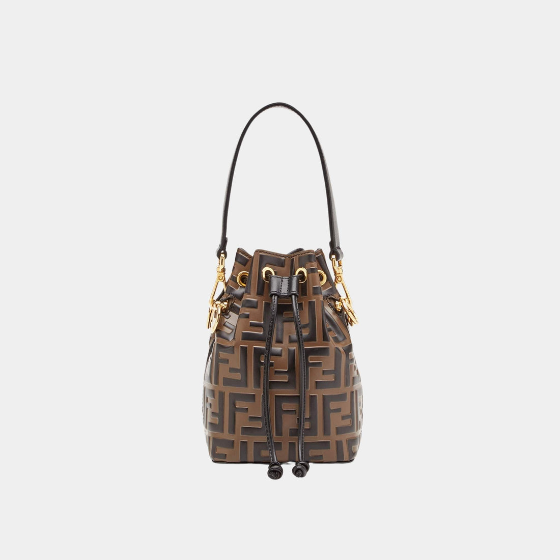 Fendi Mon Tresor Brown Leather Mini-Bag, Front