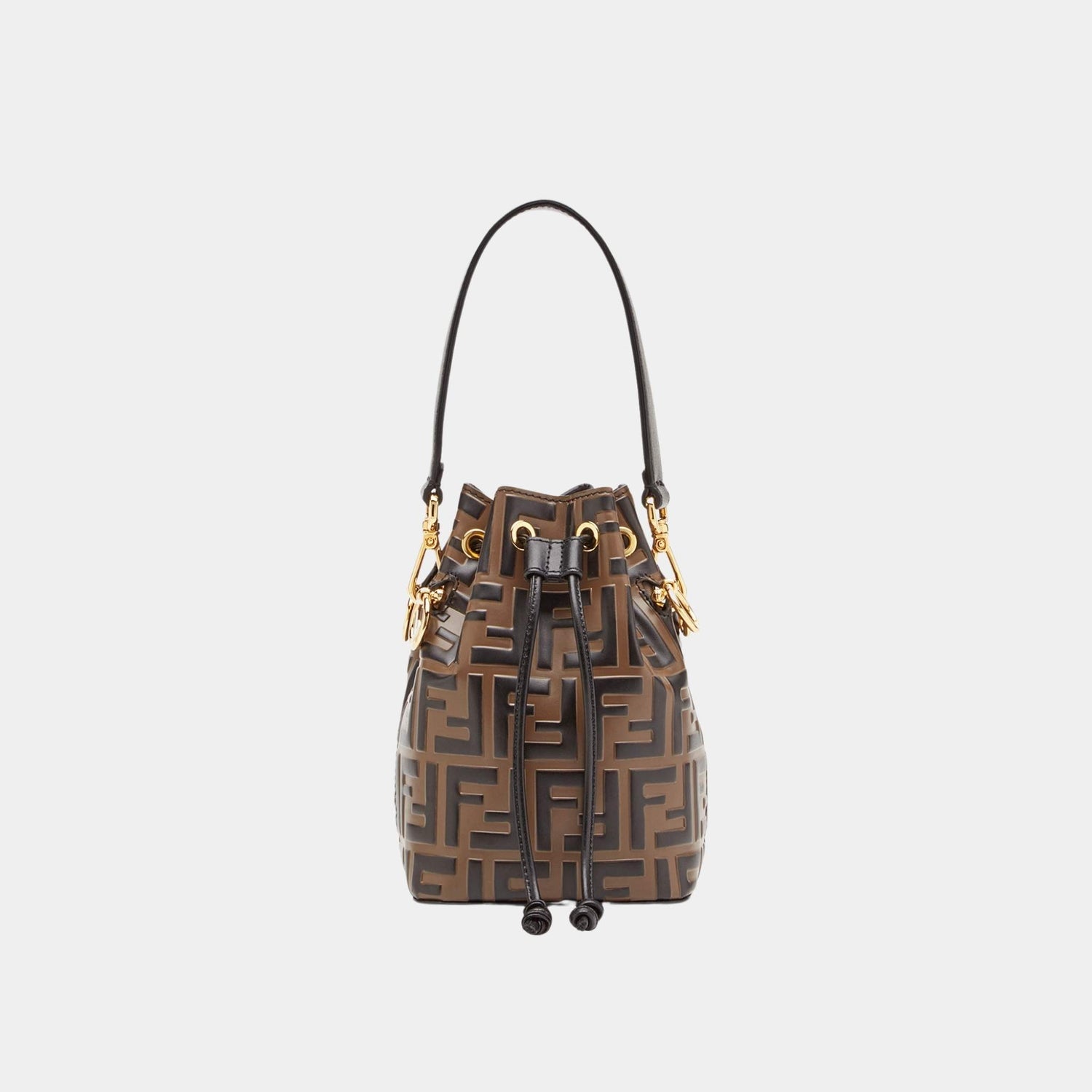 Fendi Mon Tresor Brown Leather Mini-Bag, Front