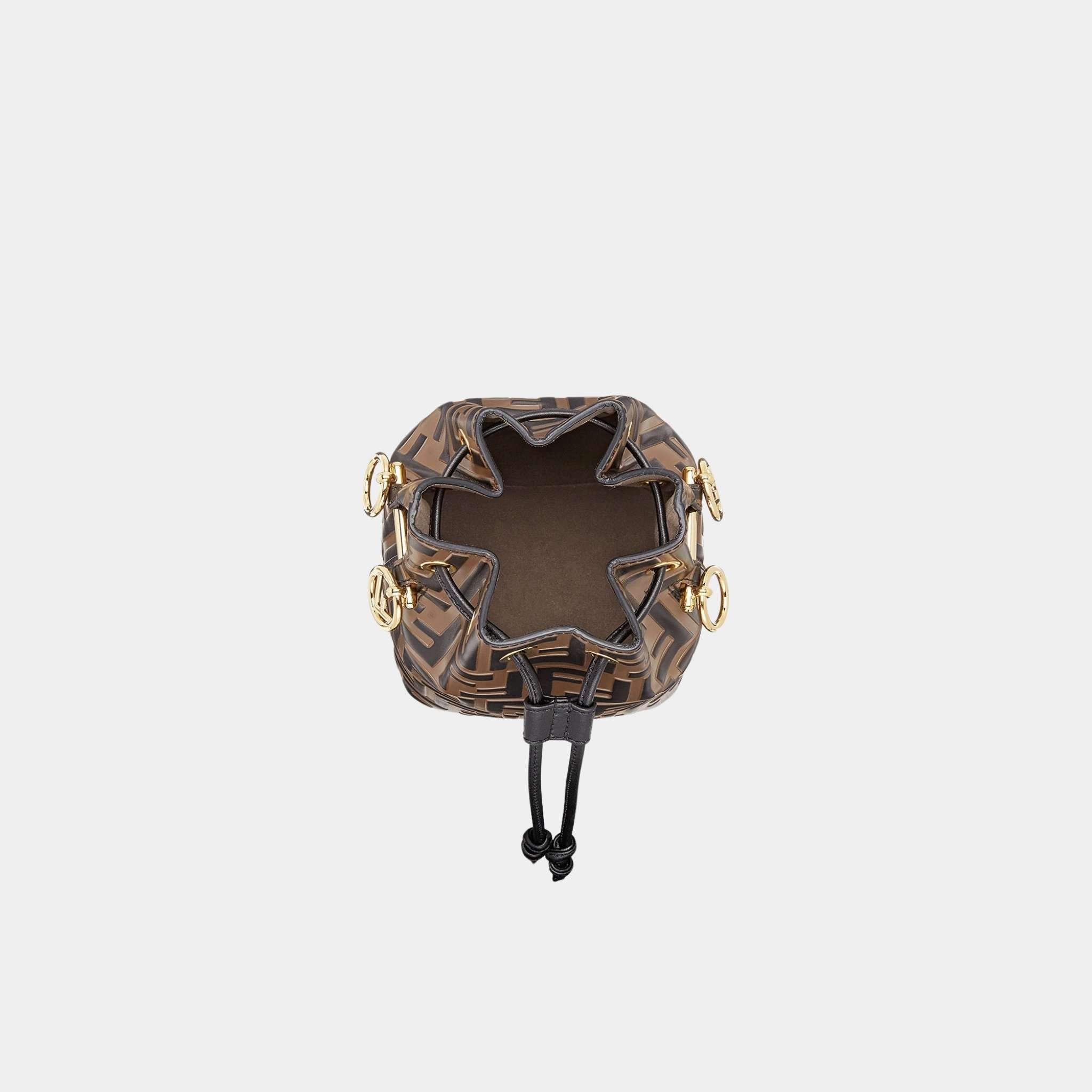 Fendi Mon Tresor Brown Leather Mini-Bag, Top