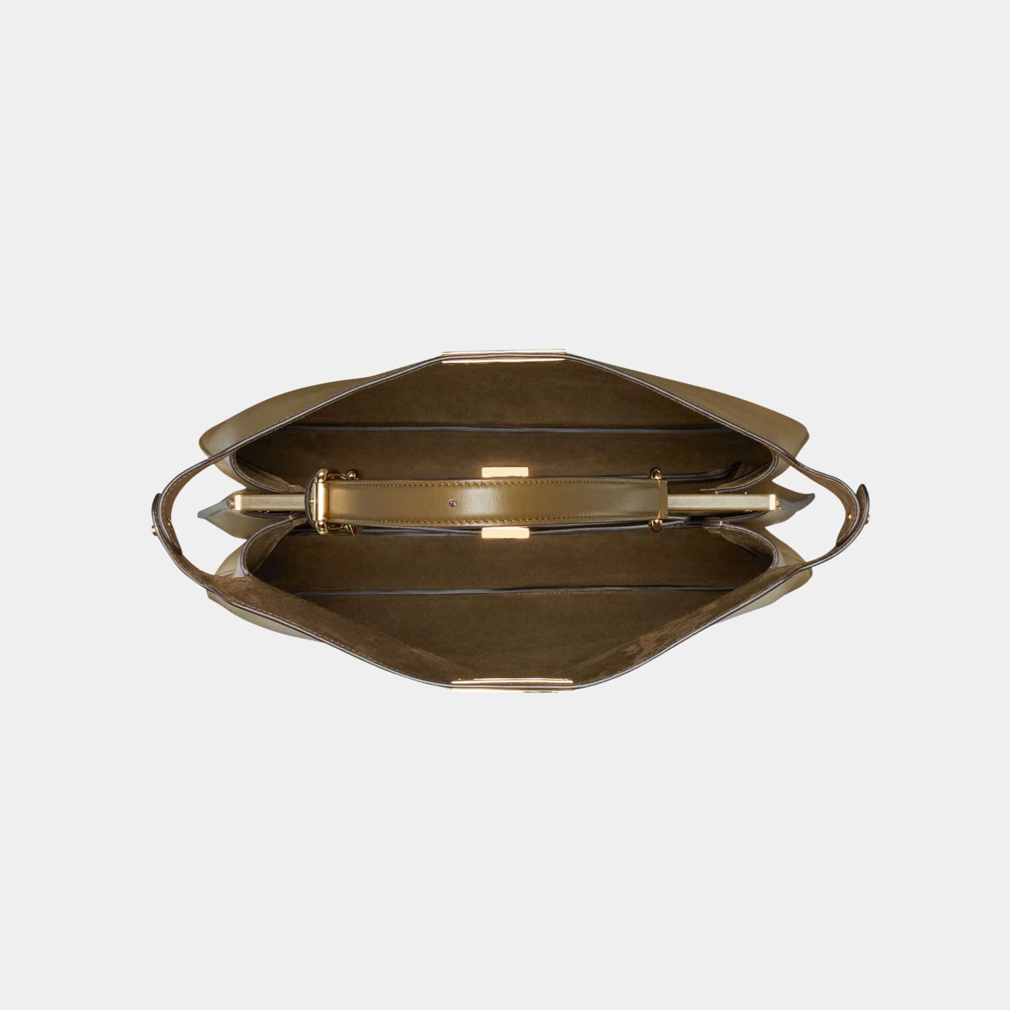 Fendi Peekaboo Soft Large Leather Bag, Green, Top