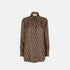 Fendi Shirt In Brown FF Silk, Front