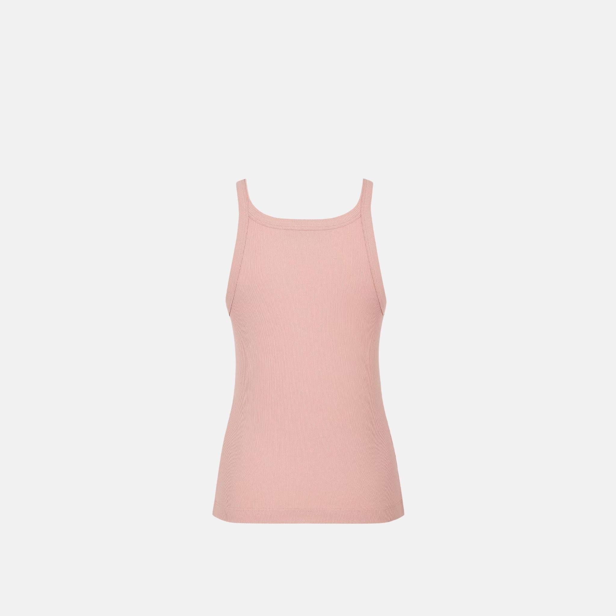 Fendi Top In Sleeveless Cotton, Peach, Back