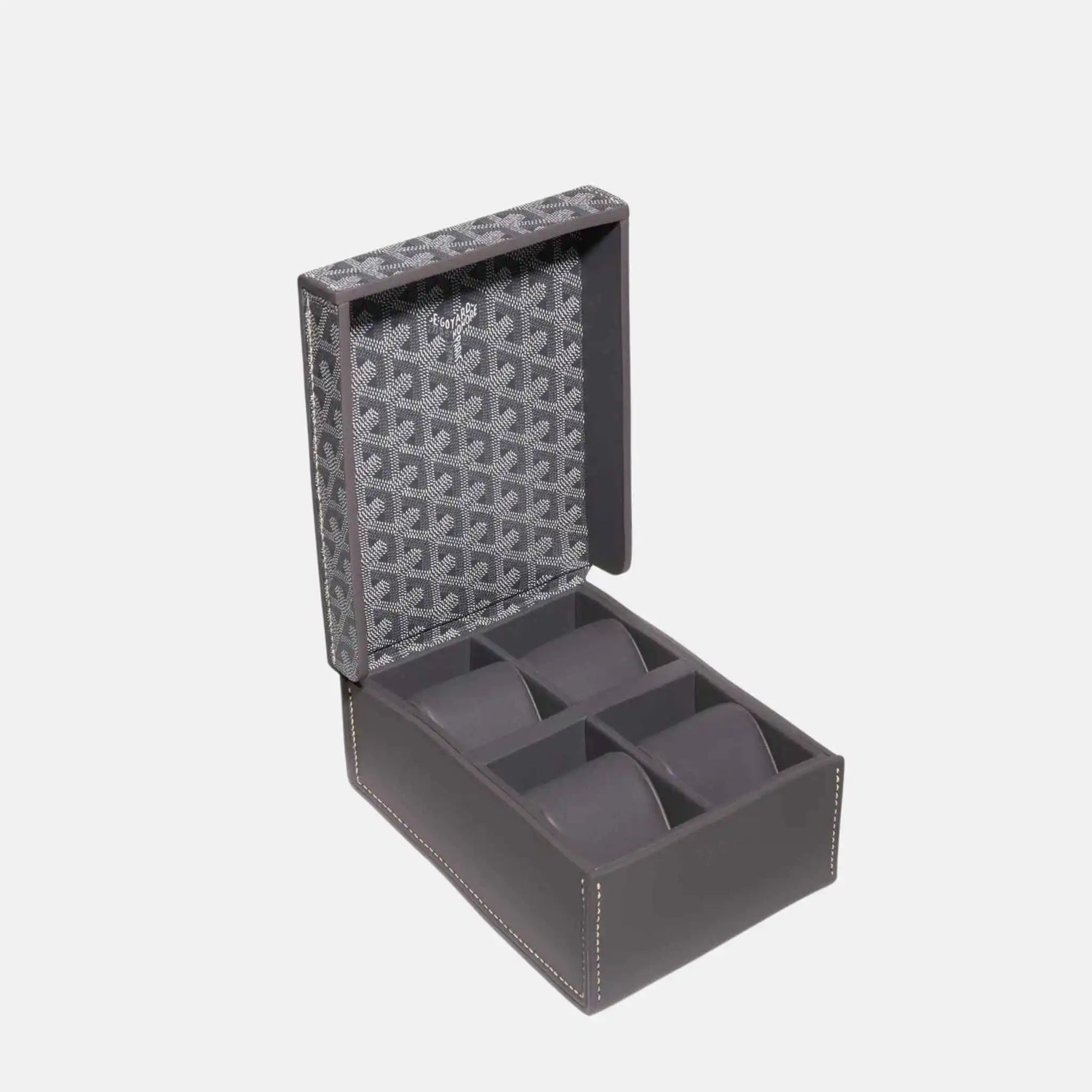 Goyard 4 Watch Case, Grey