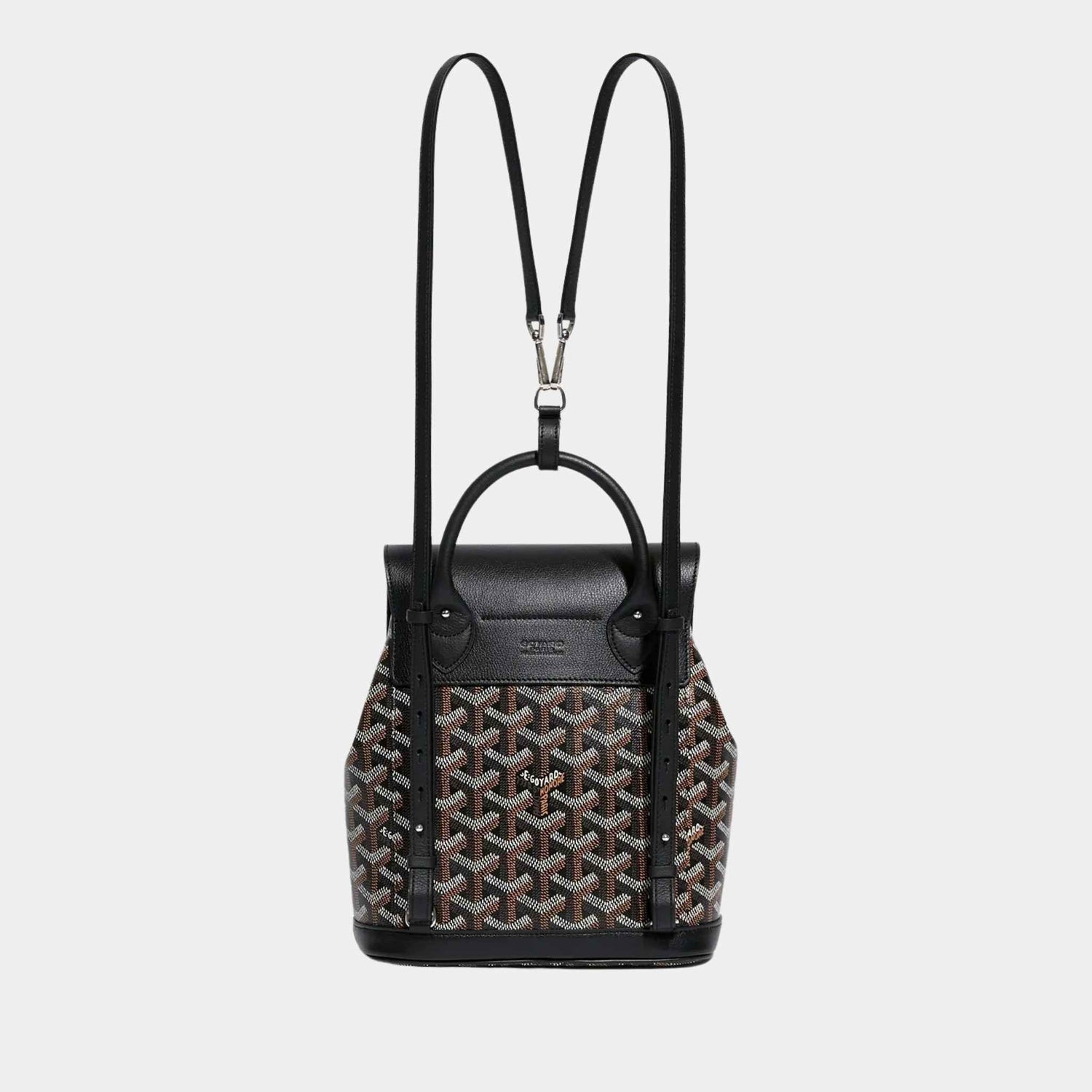 Goyard Alpin Mini Backpack, Black, Back View