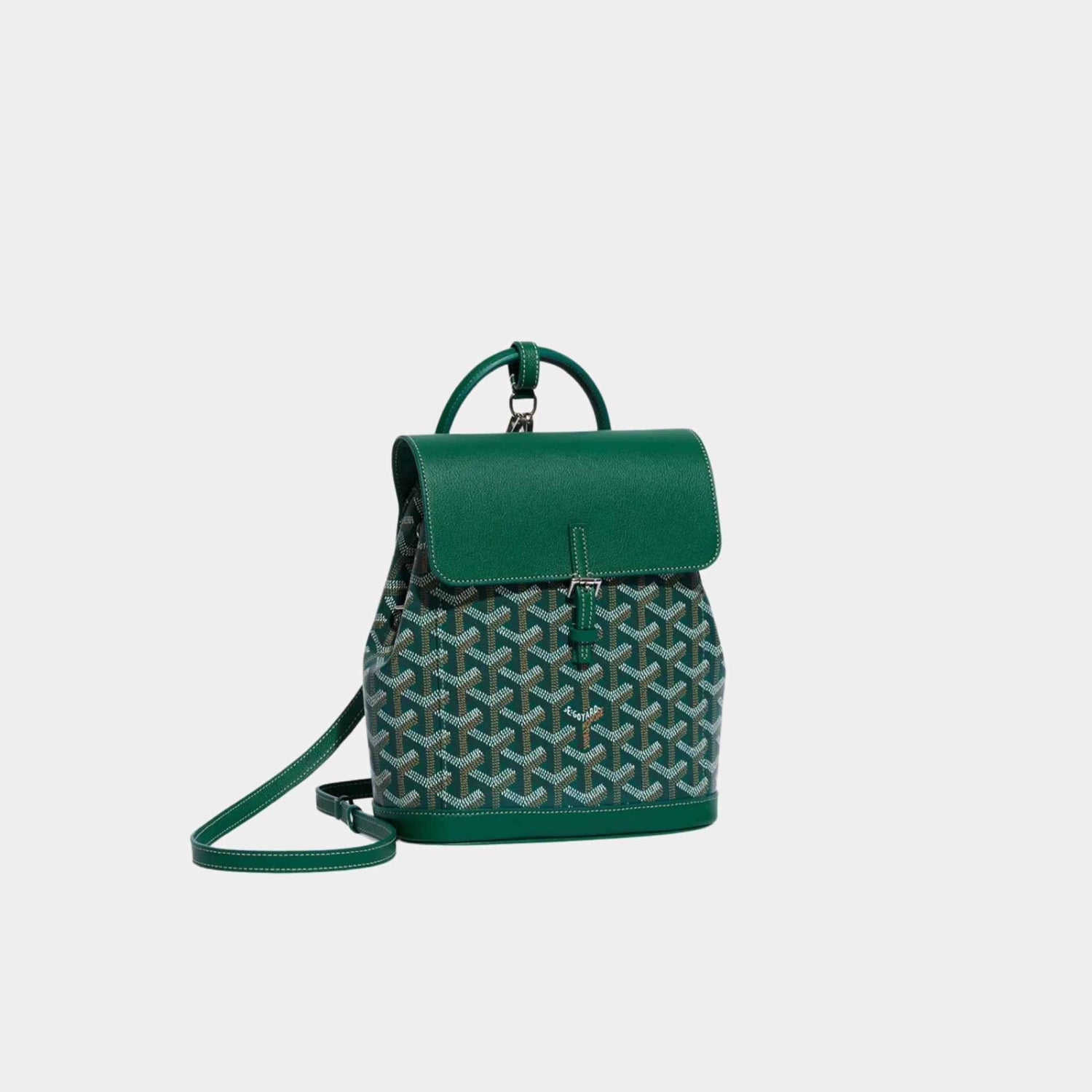 Goyard Alpin Mini Backpack, Green, Front View