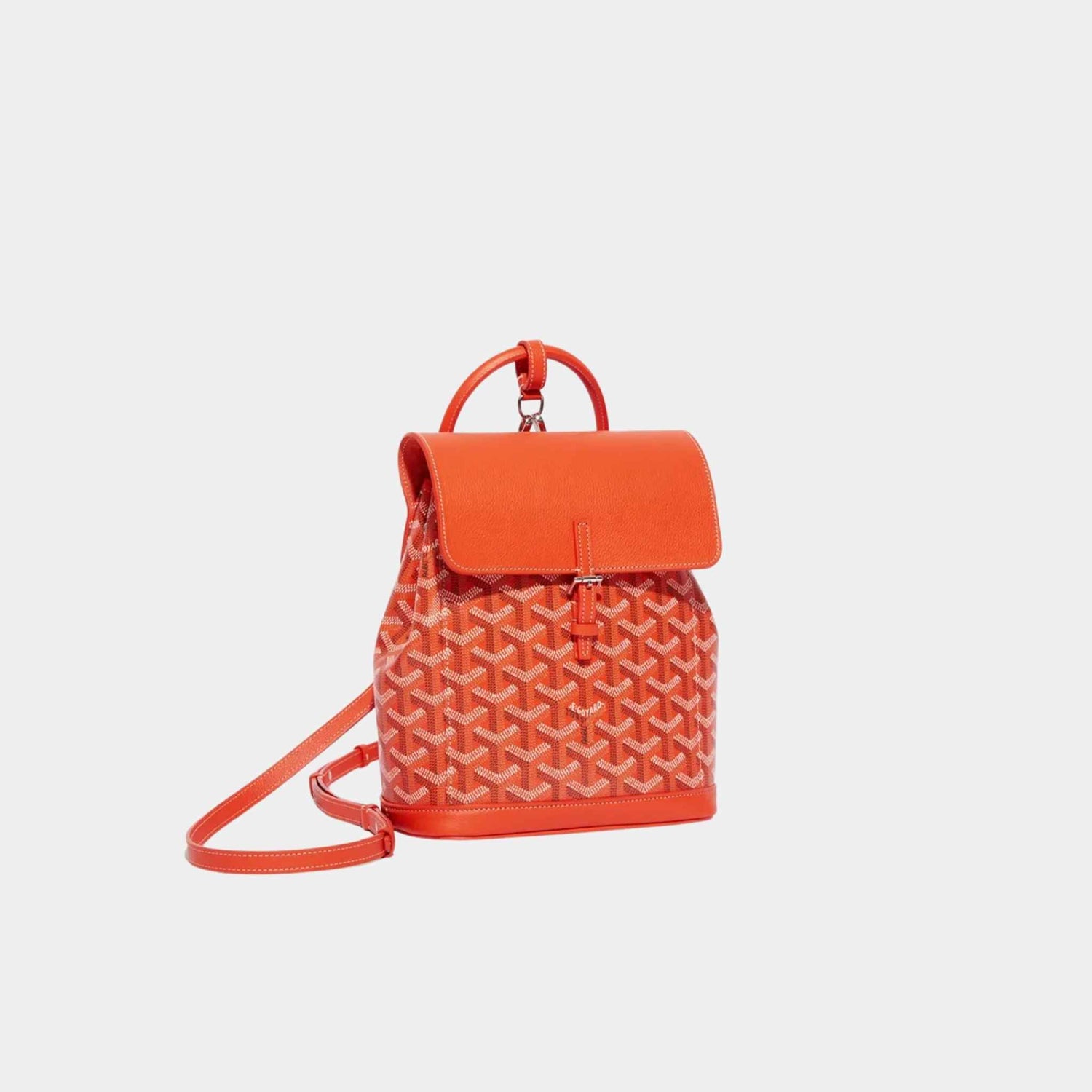 Goyard Alpin Mini Backpack, Orange, Front View