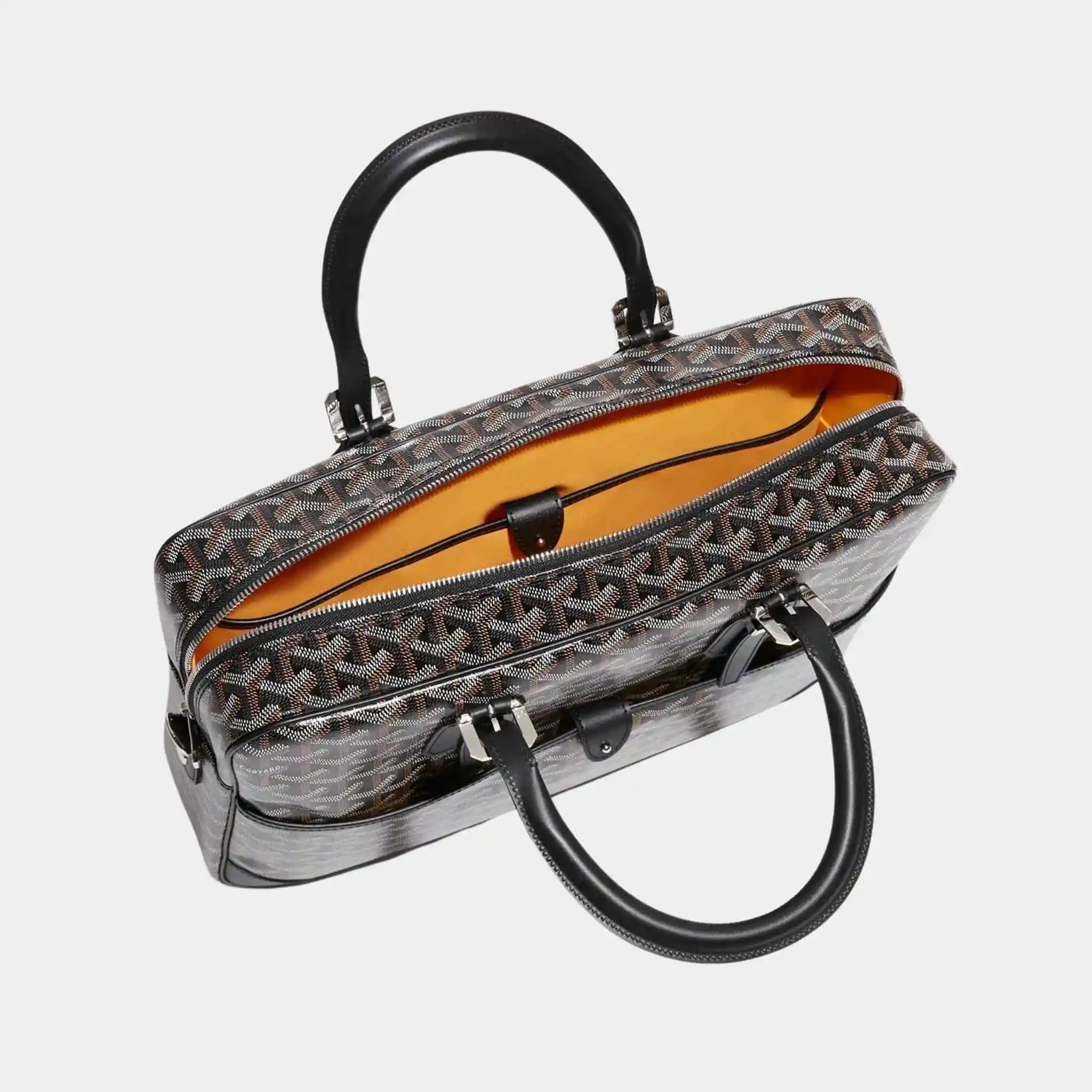 Goyard Ambassade MM Document Case, Black, Inside View