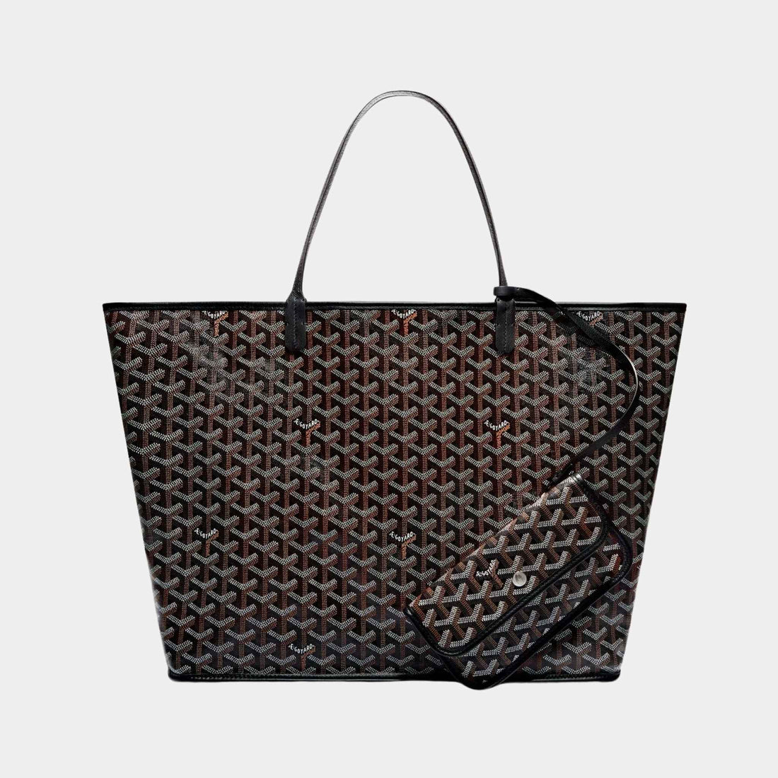 Goyard Anjou GM Bag, Black, Inside Out View