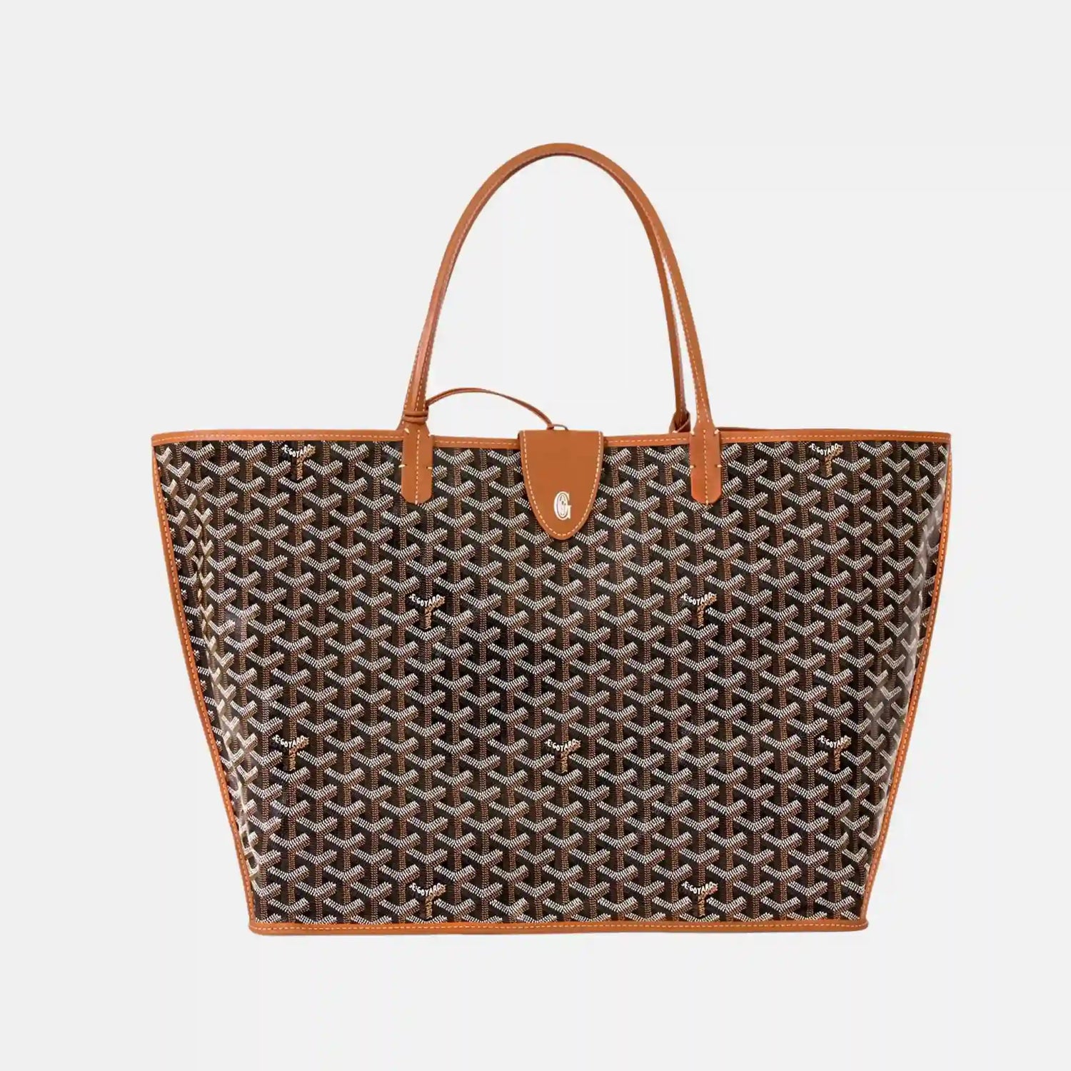 Goyard Anjou GM Bag, Black and Tan, Front