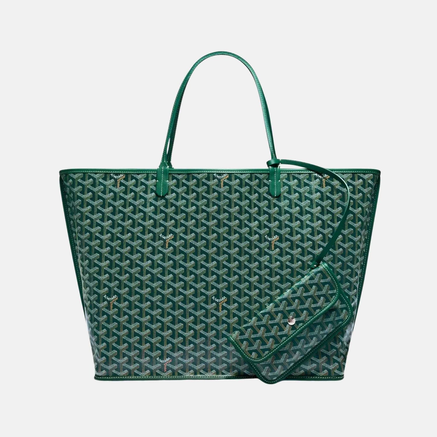 Goyard Anjou GM Bag, Green, Inside Out View