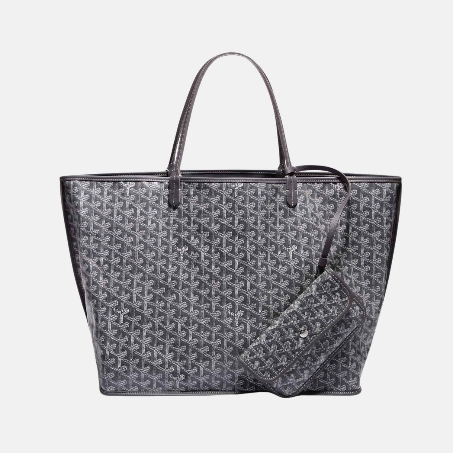 Goyard Anjou GM Bag, Grey, Inside Out View