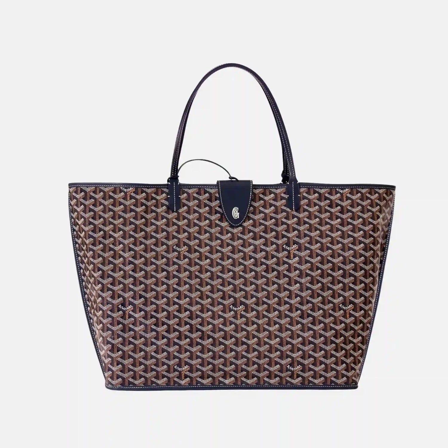 Goyard Anjou GM Bag, Navy Blue, Front