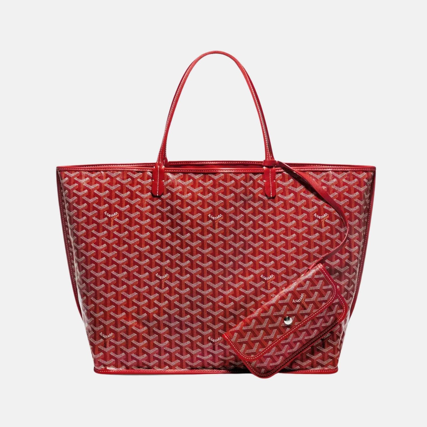 Goyard Anjou GM Bag, Red, Inside Out View