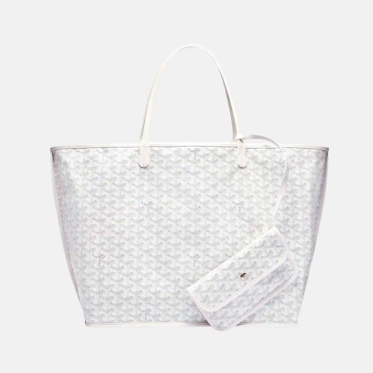Goyard Anjou GM Bag, White, Inside Out View
