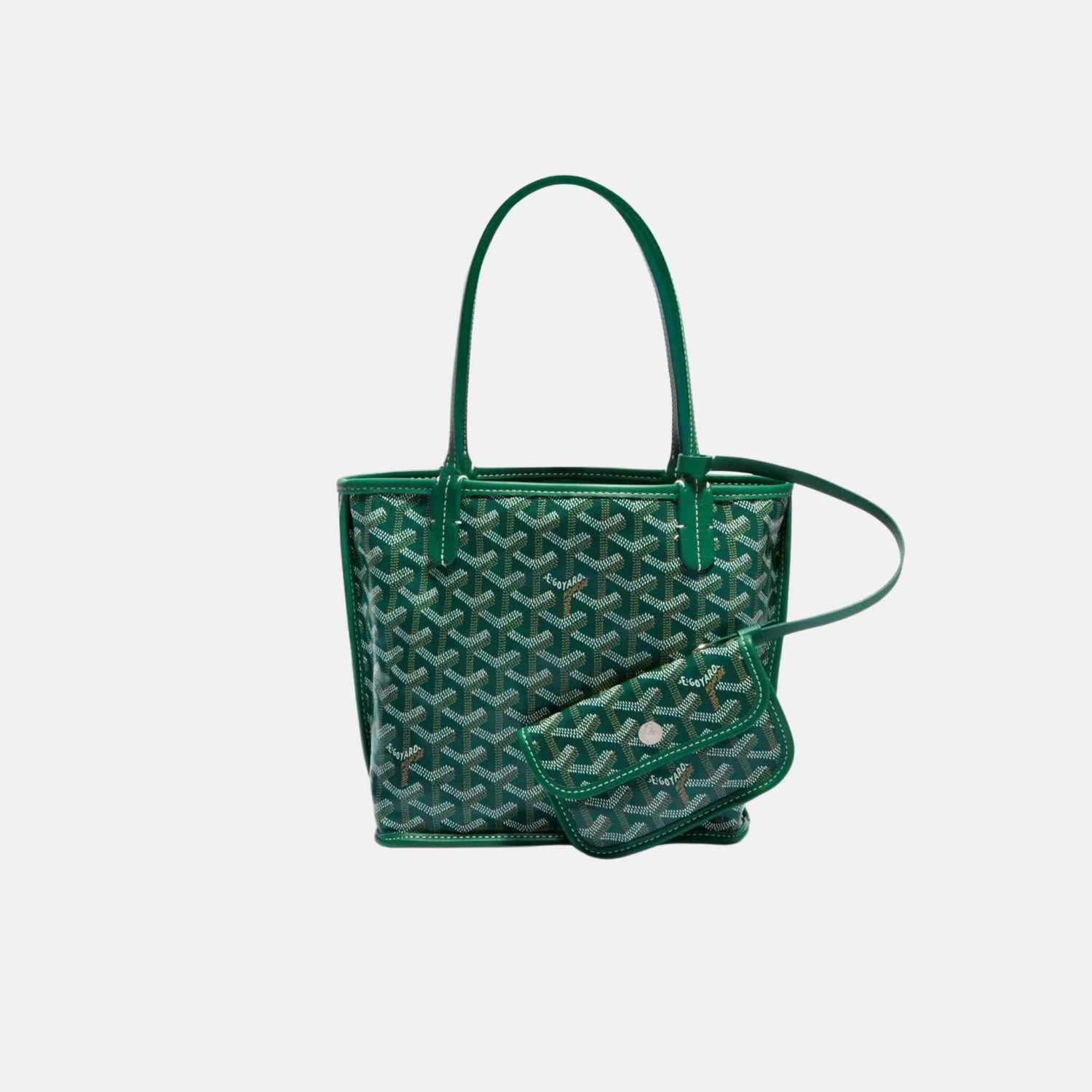 Goyard Anjou Mini Bag, Green, Inside Out View