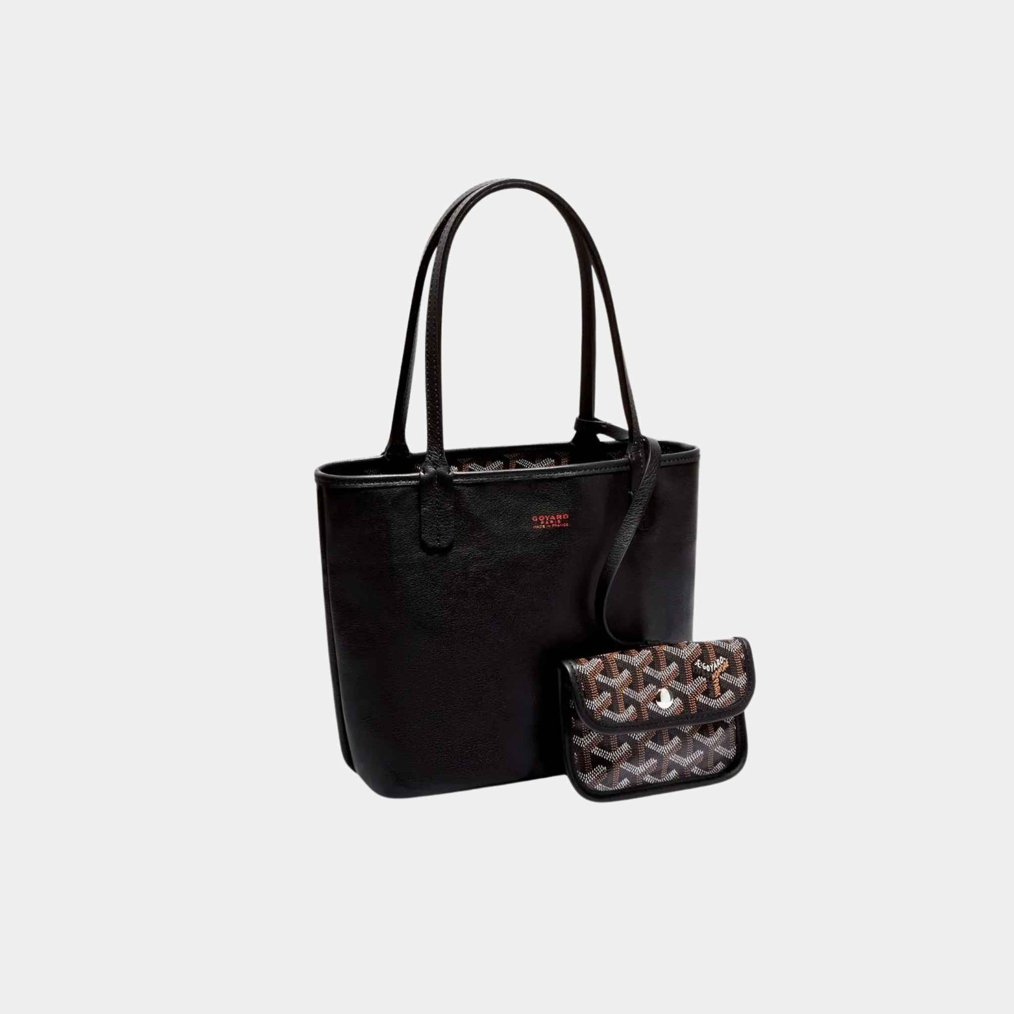 Goyard Anjou Mini Bag, Black, Front View