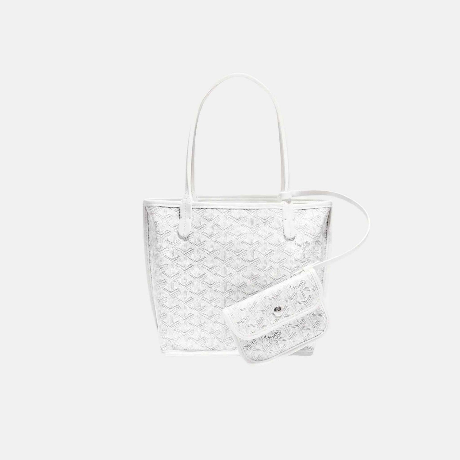 Goyard Anjou Mini Bag, White, Inside Out View