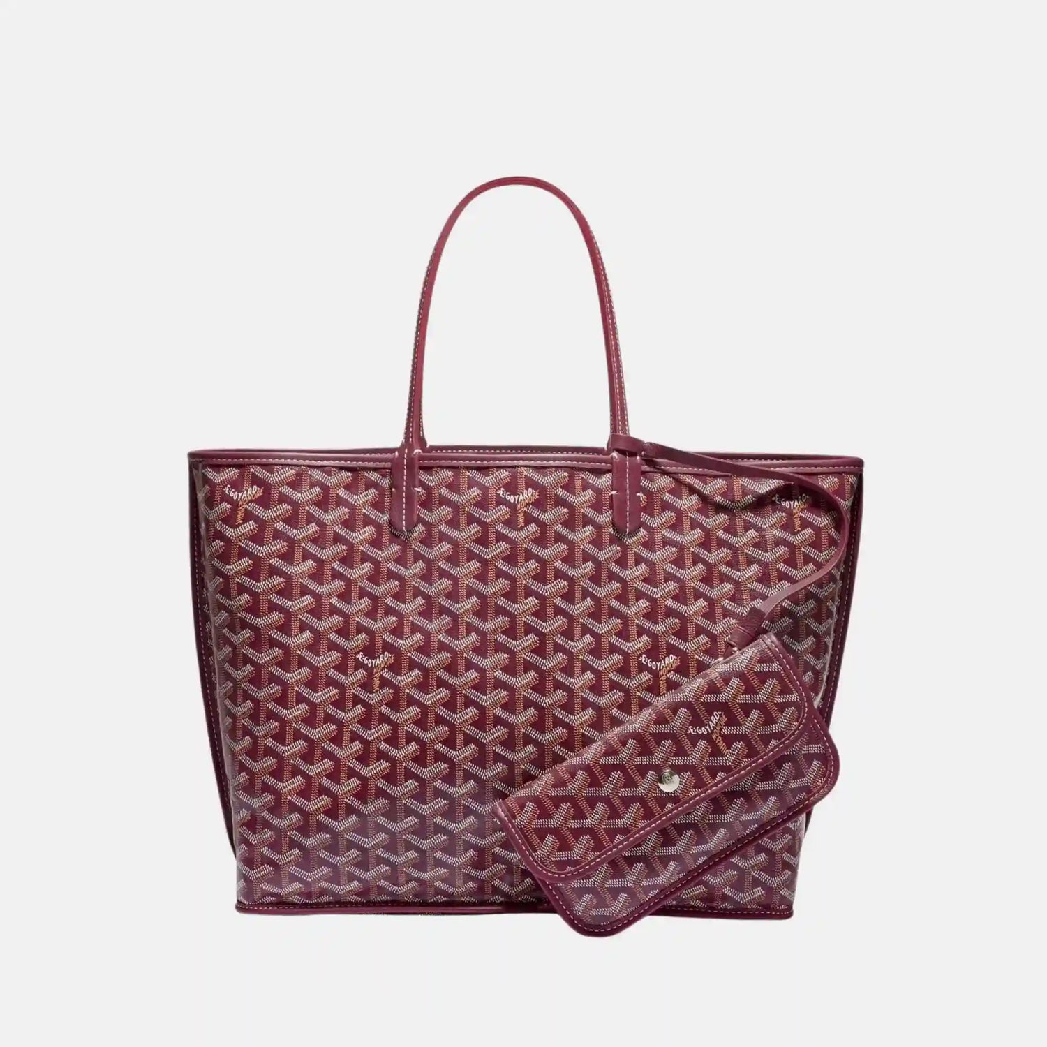 Goyard Anjou PM Bag, Burgundy, Inside