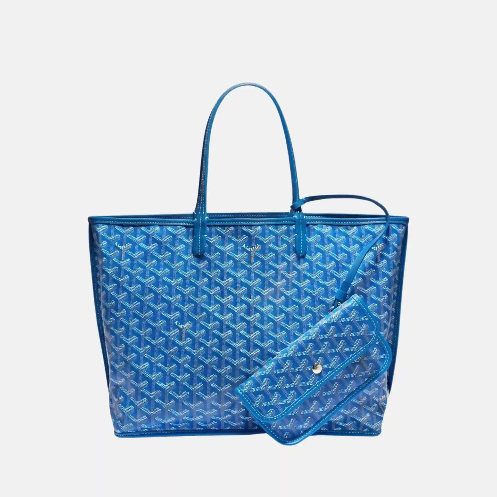 Goyard Anjou PM Bag, Sky Blue, Inside