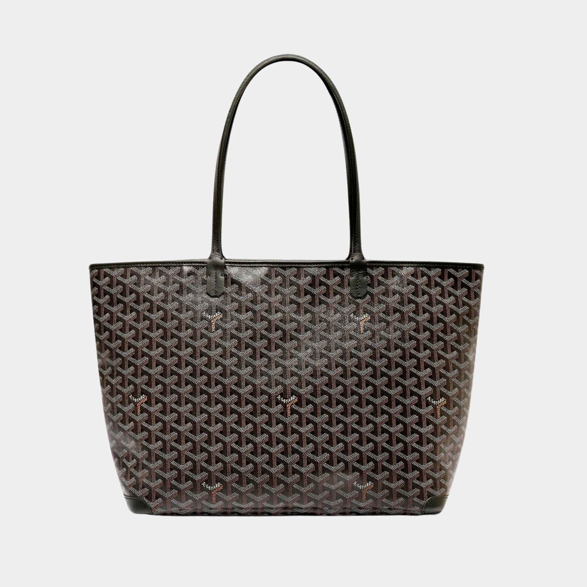 Goyard Artois MM Bag, Black, Back View