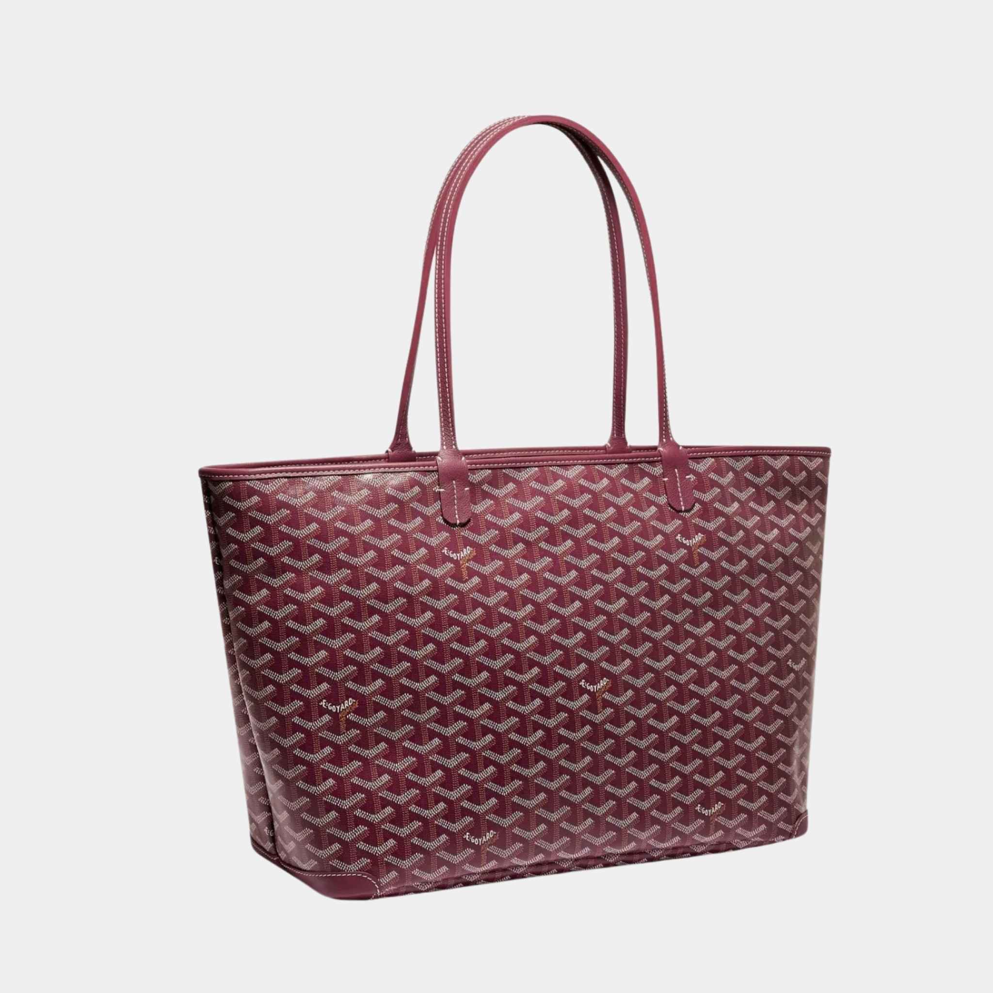 Goyard Artois MM Bag, Burgundy, Front View