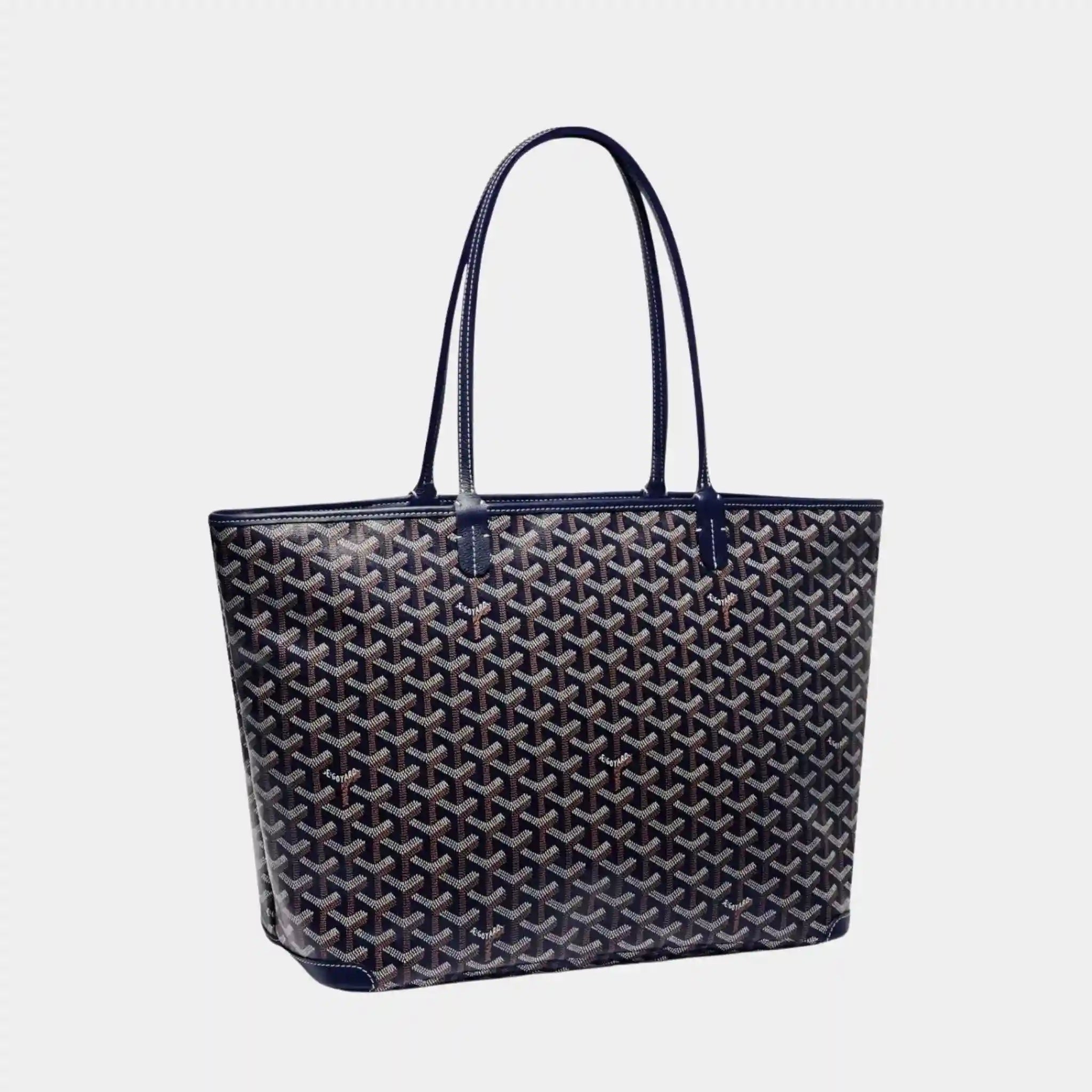 Goyard Artois MM Bag, Navy Blue, Front View