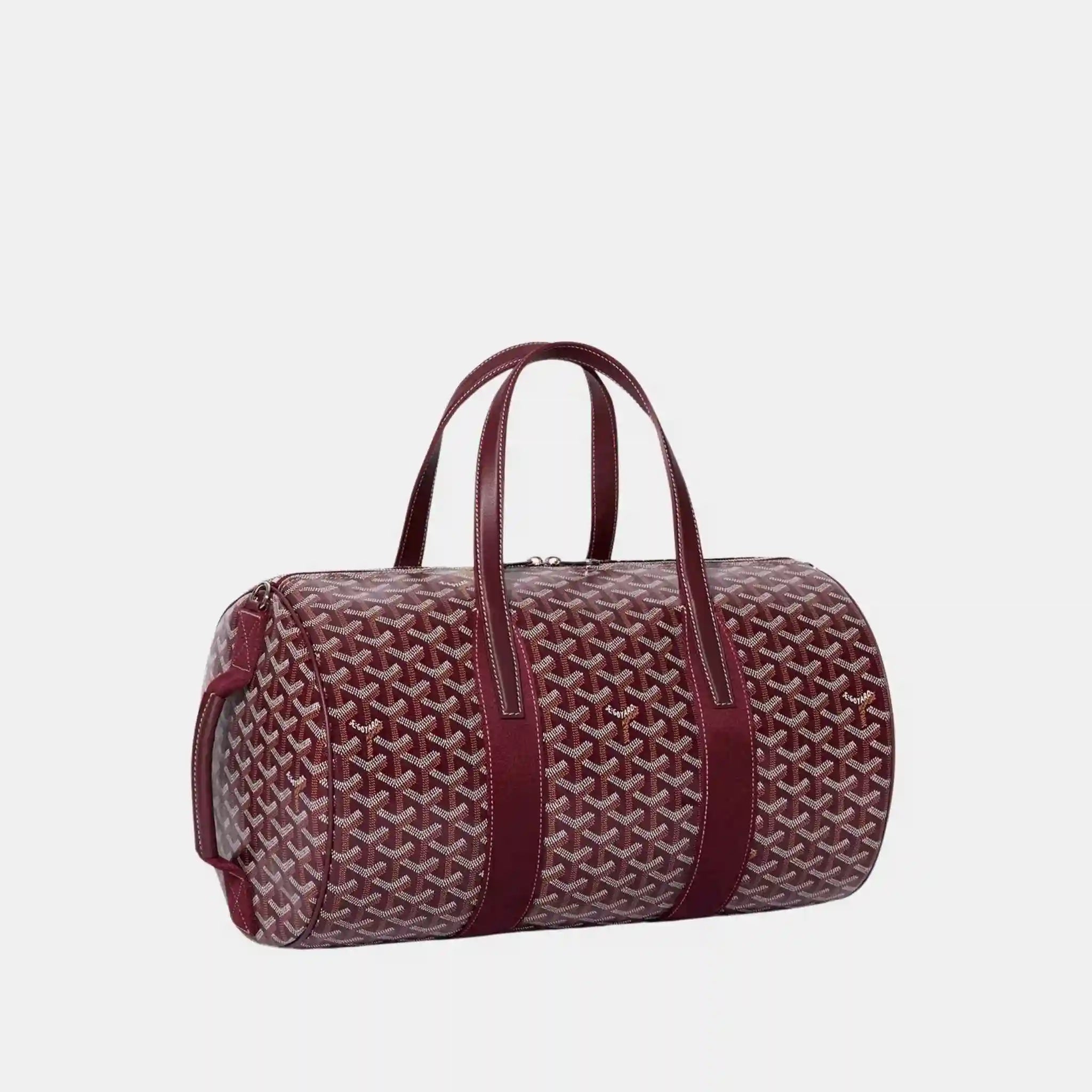 Goyard Barrel 40 Sports Bag, Burgundy, Side