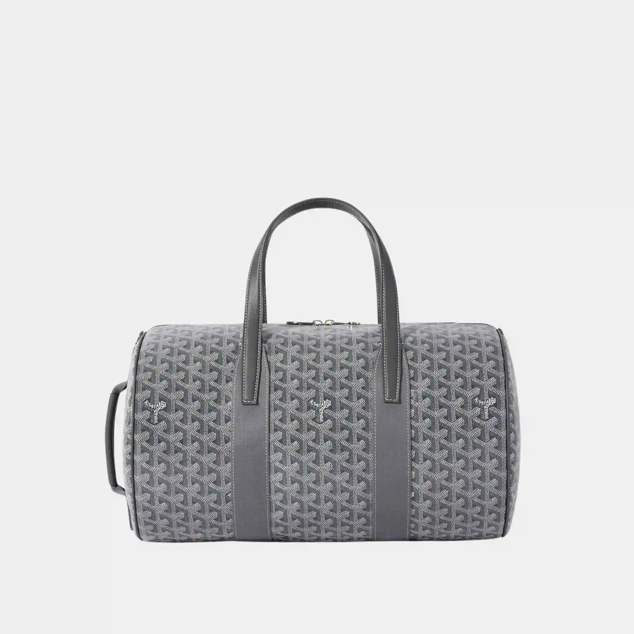 Goyard Barrel 40 Sports Bag, Grey, Front