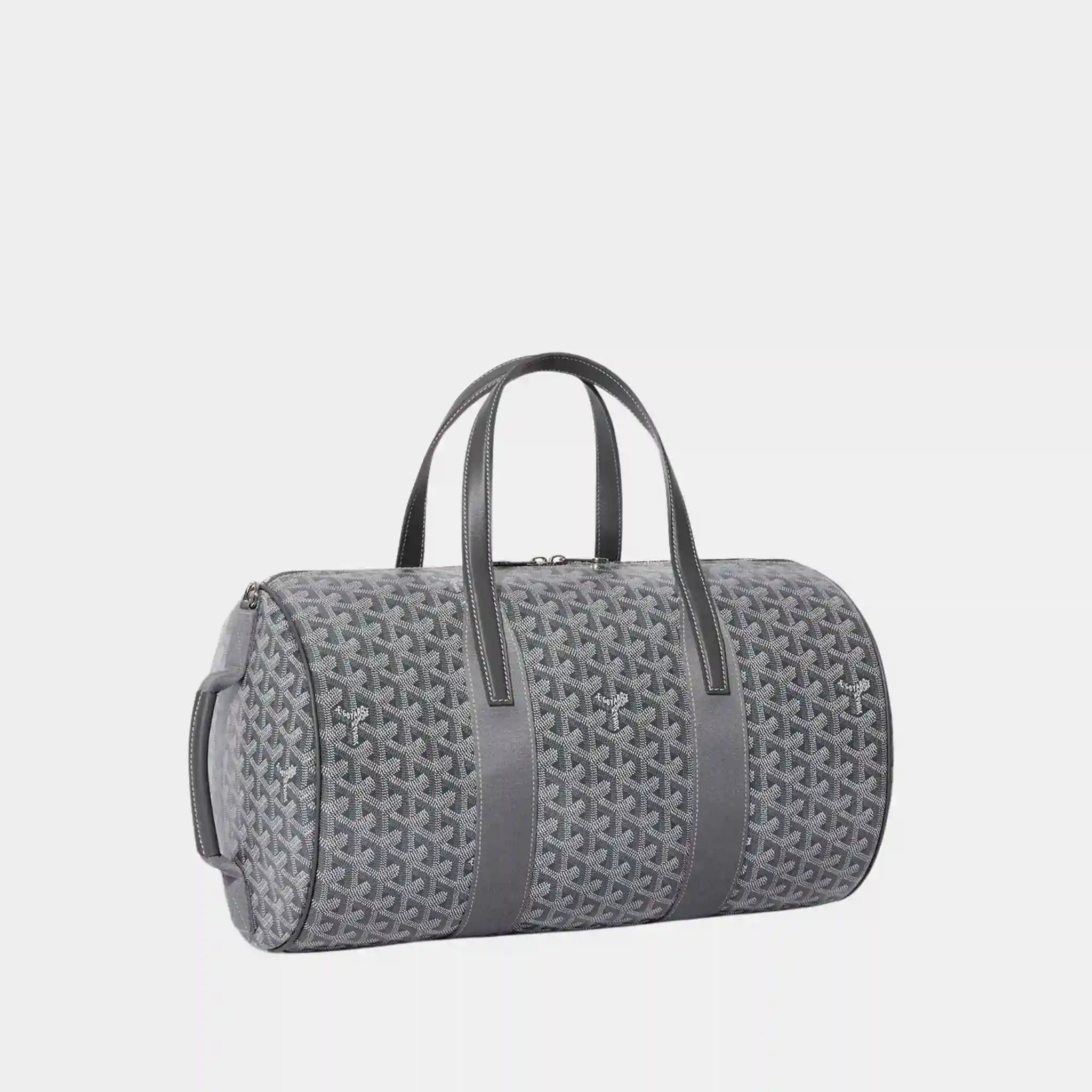 Goyard Barrel 40 Sports Bag, Grey, Side