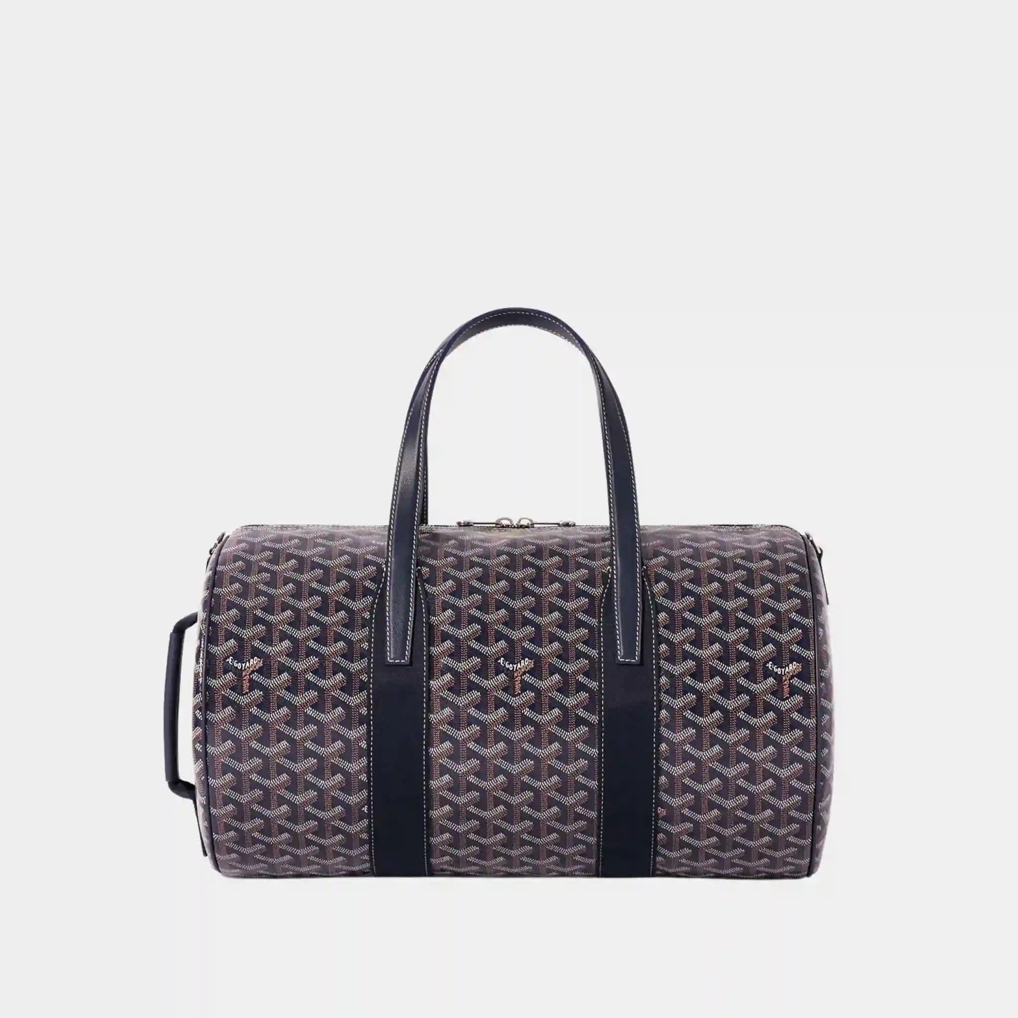 Goyard Barrel 40 Sports Bag, Navy Blue, Front