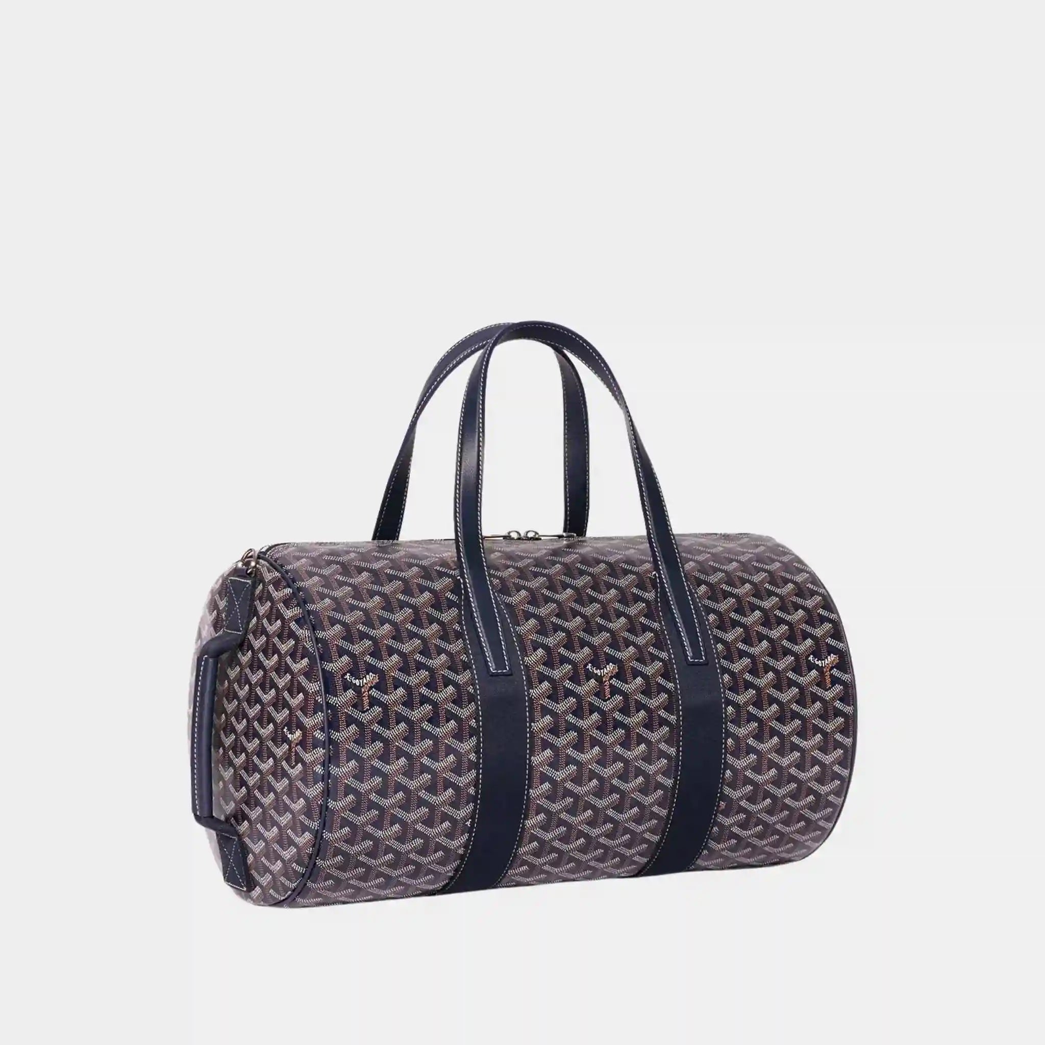 Goyard Barrel 40 Sports Bag, Navy Blue, Side