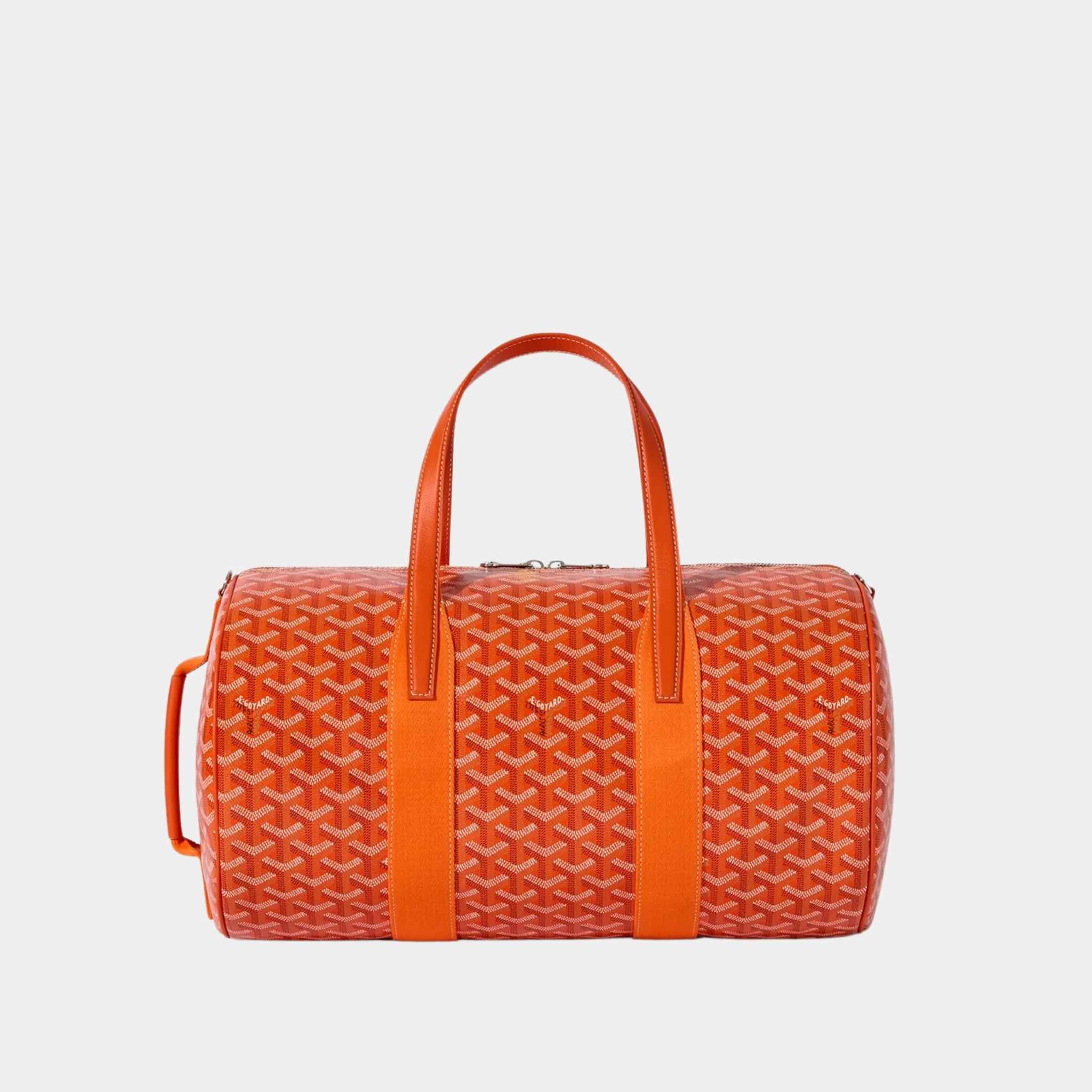 Goyard Barrel 40 Sports Bag, Orange, Front