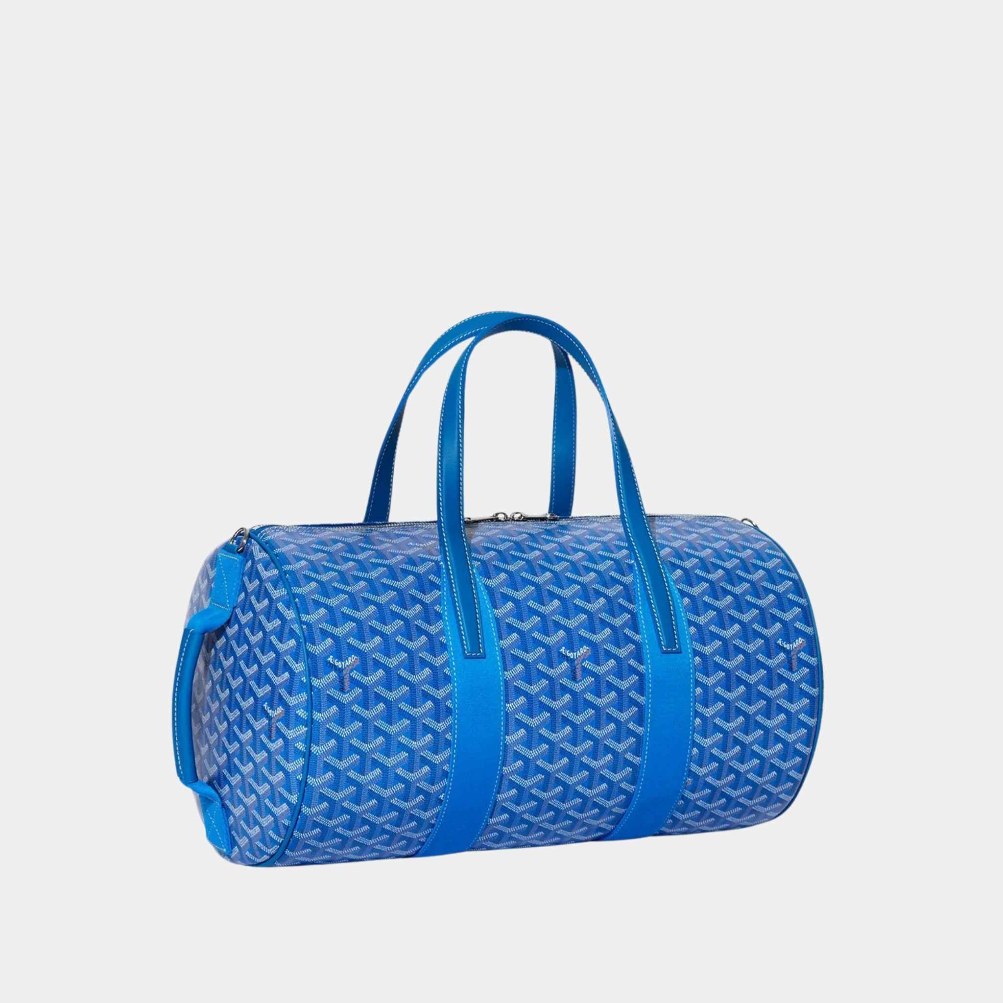 Goyard Barrel 40 Sports Bag, Sky Blue, Side