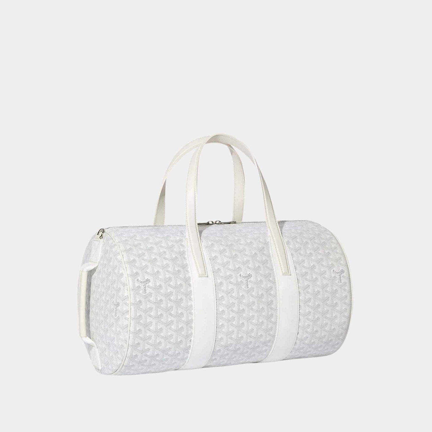 Goyard Barrel 40 Sports Bag, White, Side