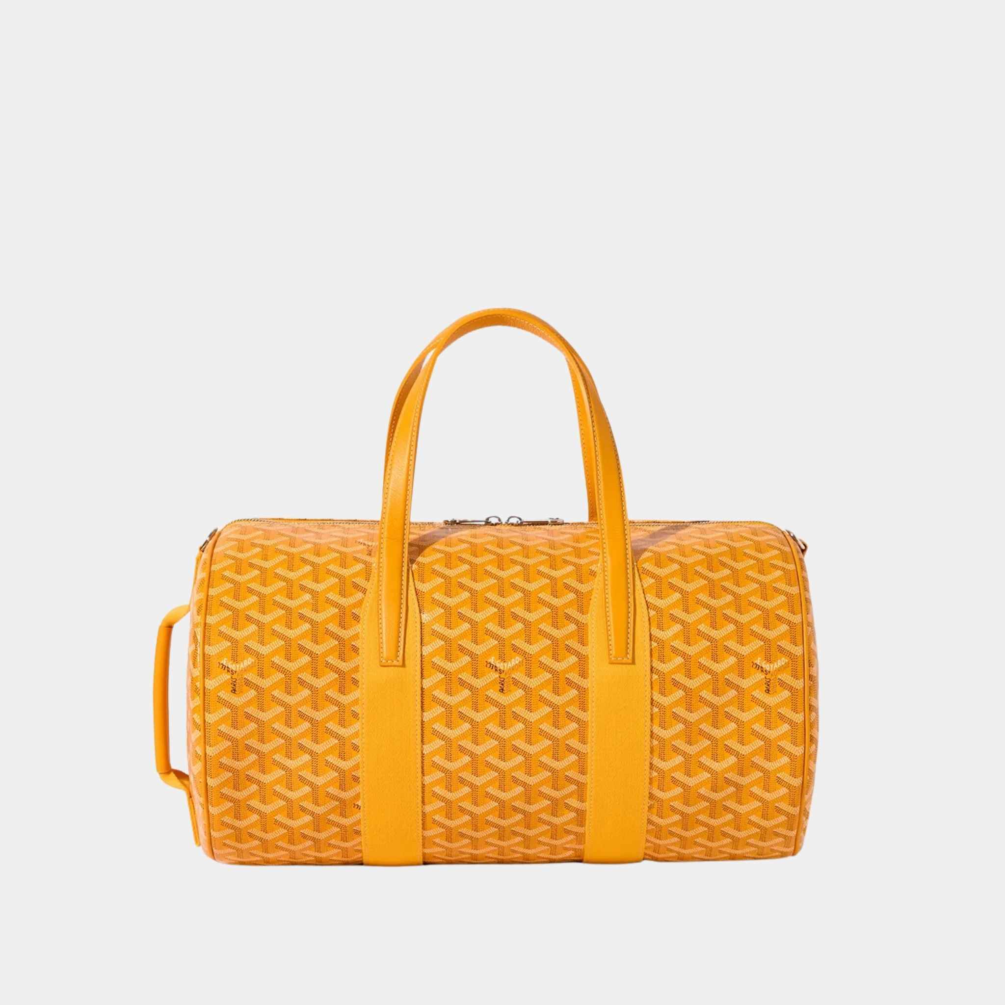 Goyard Barrel 40 Sports Bag, Yellow, Front