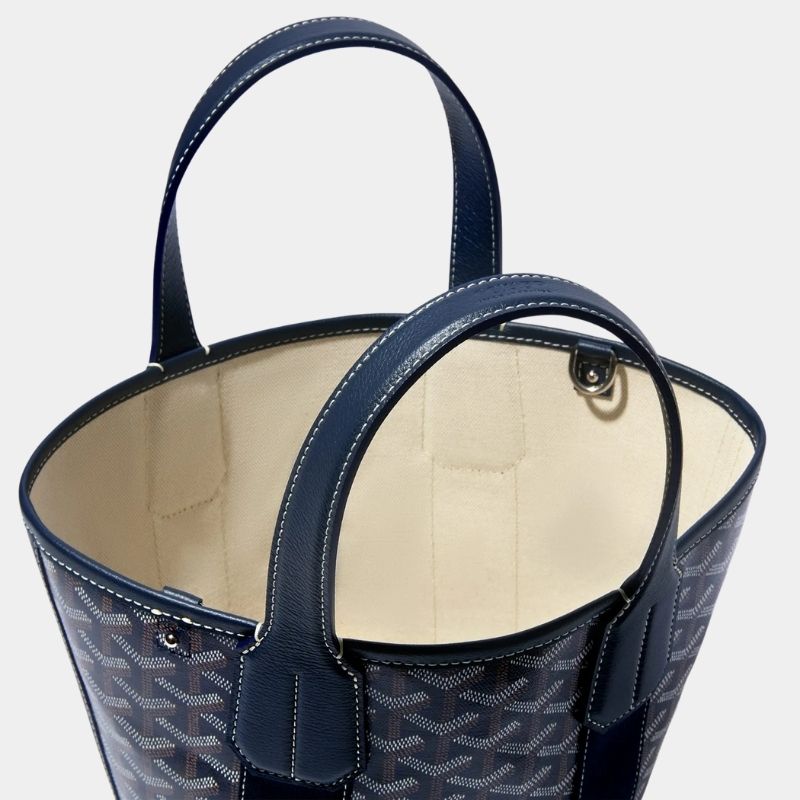 Goyard Belharra PM Bag, Navy Blue, Interior View