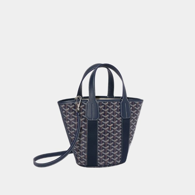 Goyard Belharra PM Bag, Navy Blue, Side View