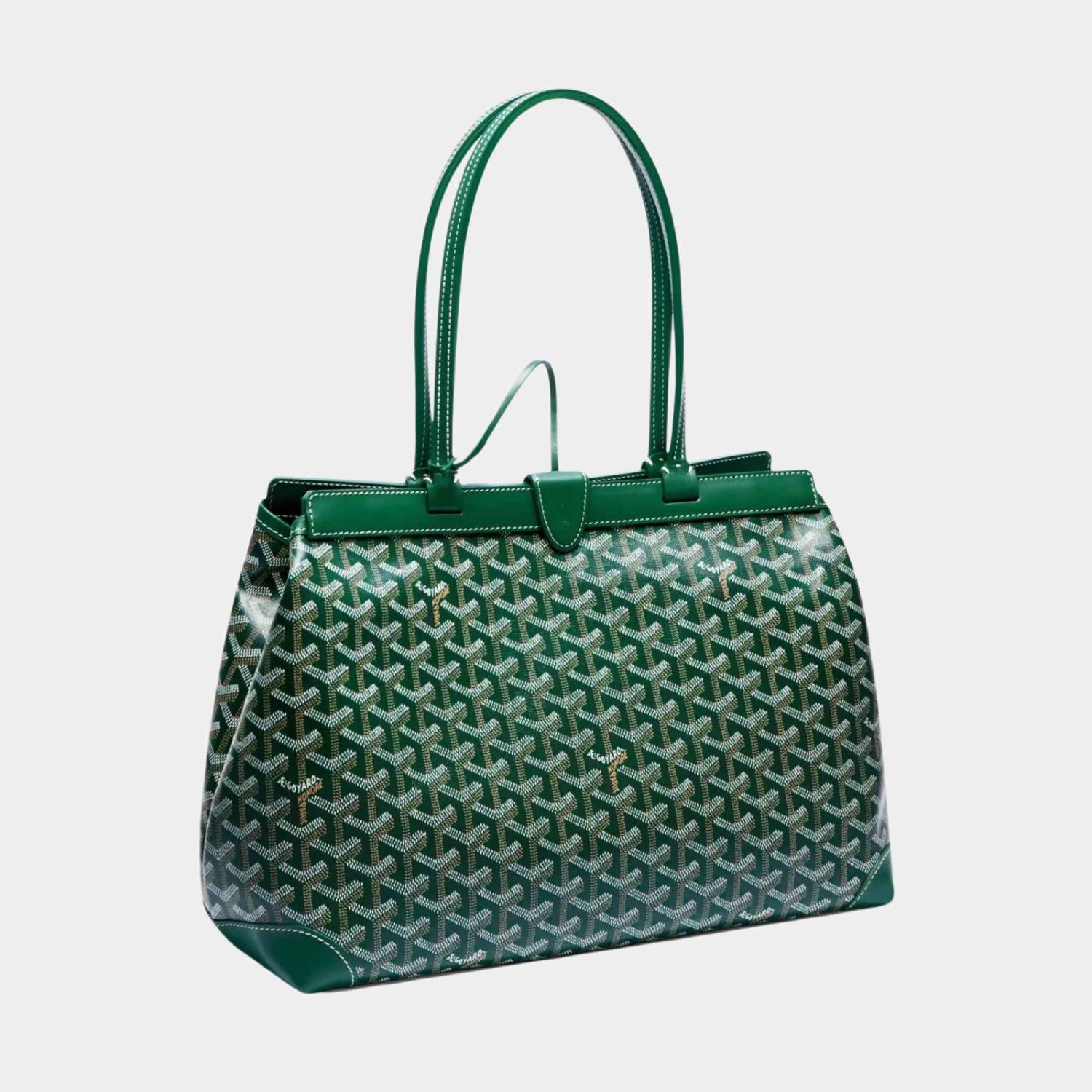 Goyard Bellechasse Biaude PM Bag, Green, Front, Side