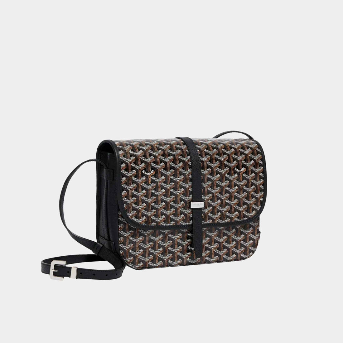 Goyard Belvedere MM Bag, black, front, side