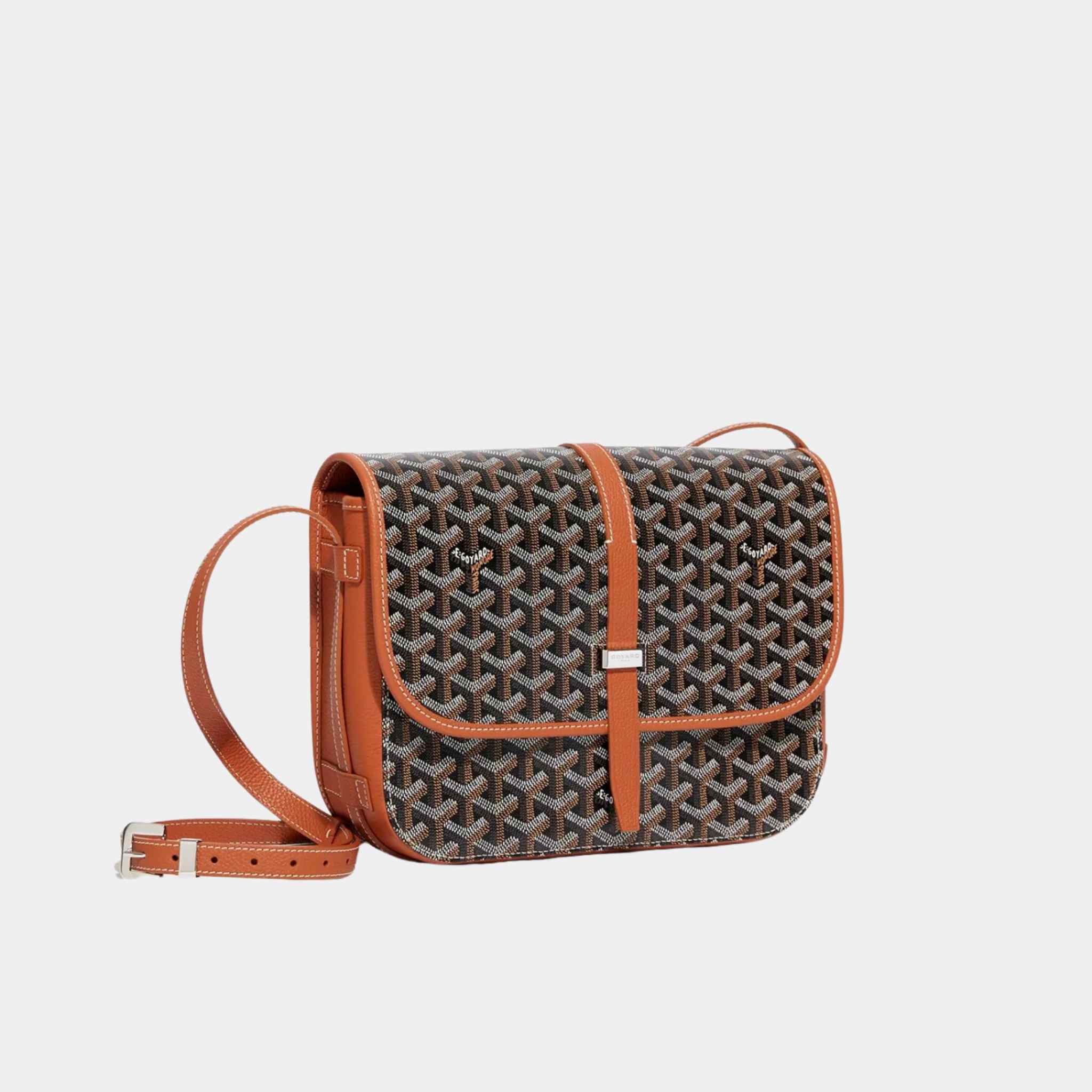 Goyard Belvedere MM Bag, Brown, Front, Side