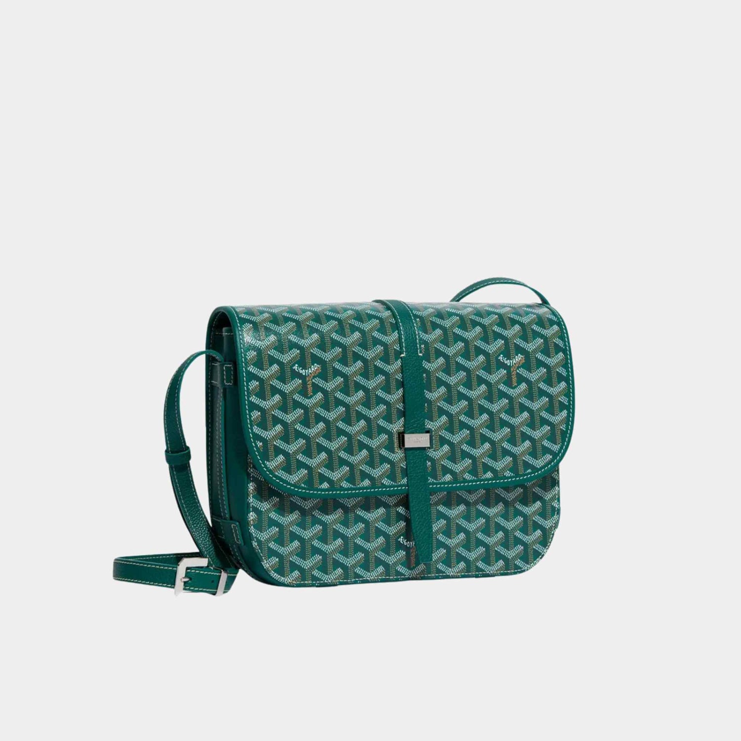 Goyard Belvedere MM Bag, Green, Front, Side