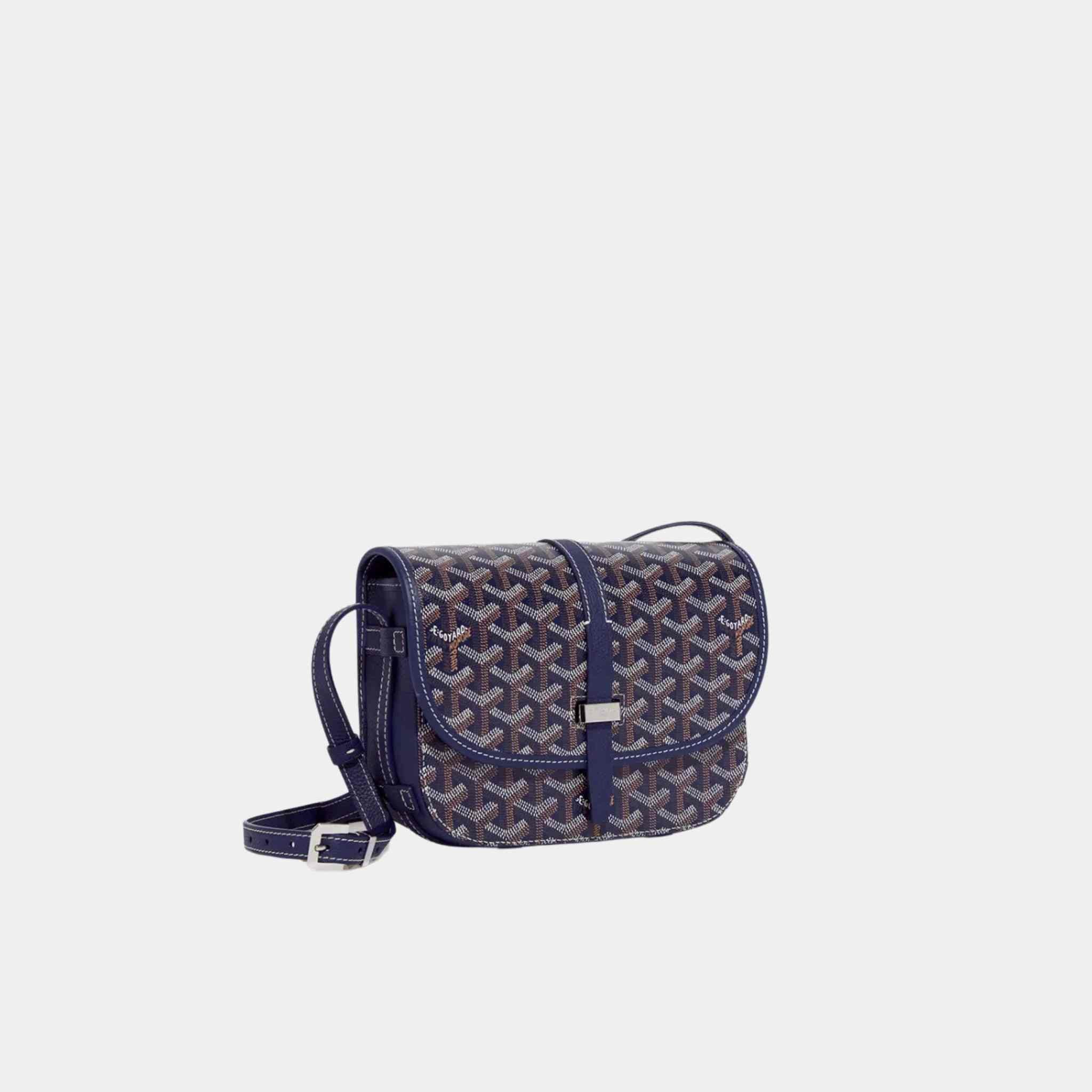 Goyard Belvedere PM Bag, Blue, Front, Side