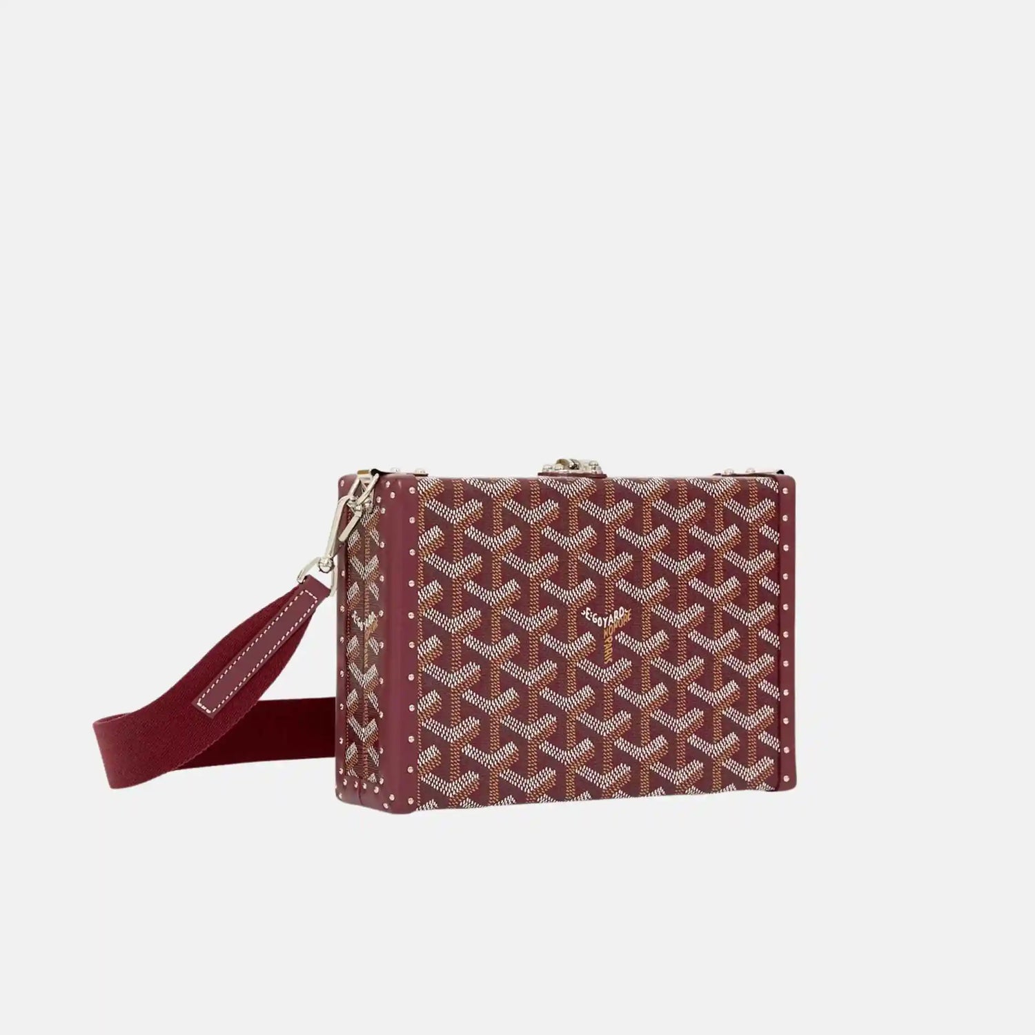Goyard Bezons Trunk Bag, Burgundy, Side